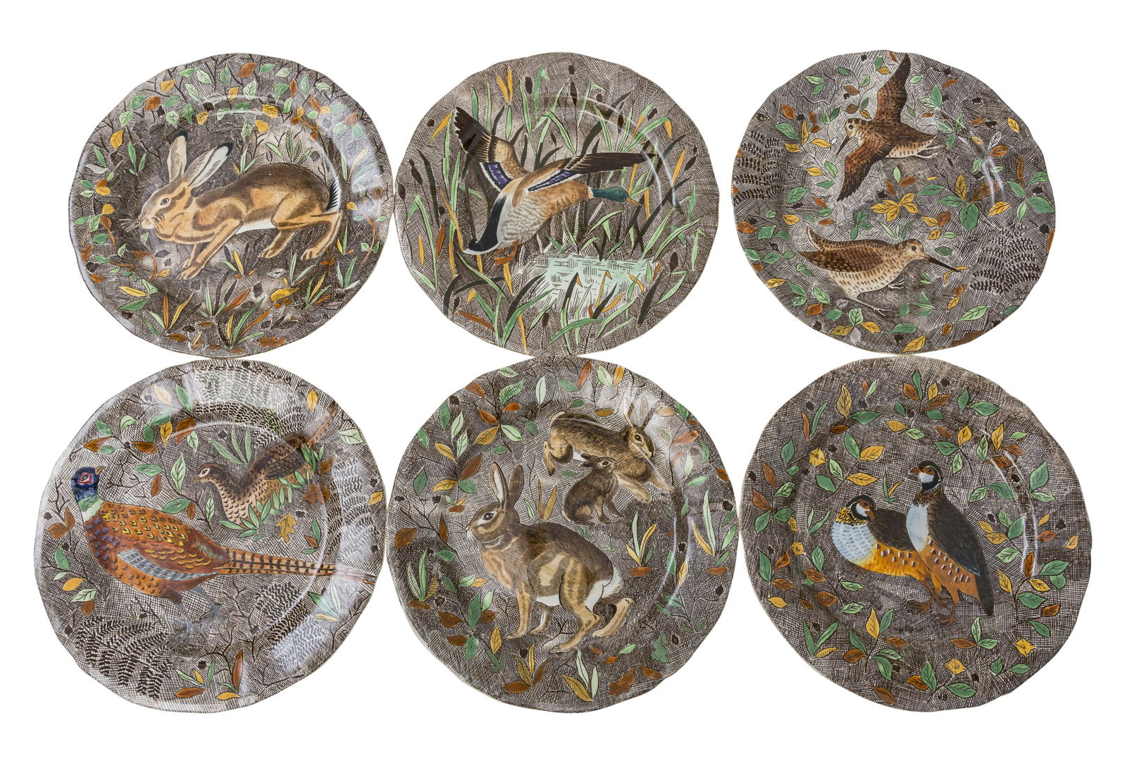 Jean Bertholle Gien French Faience Dinner Plates (1 of 7)