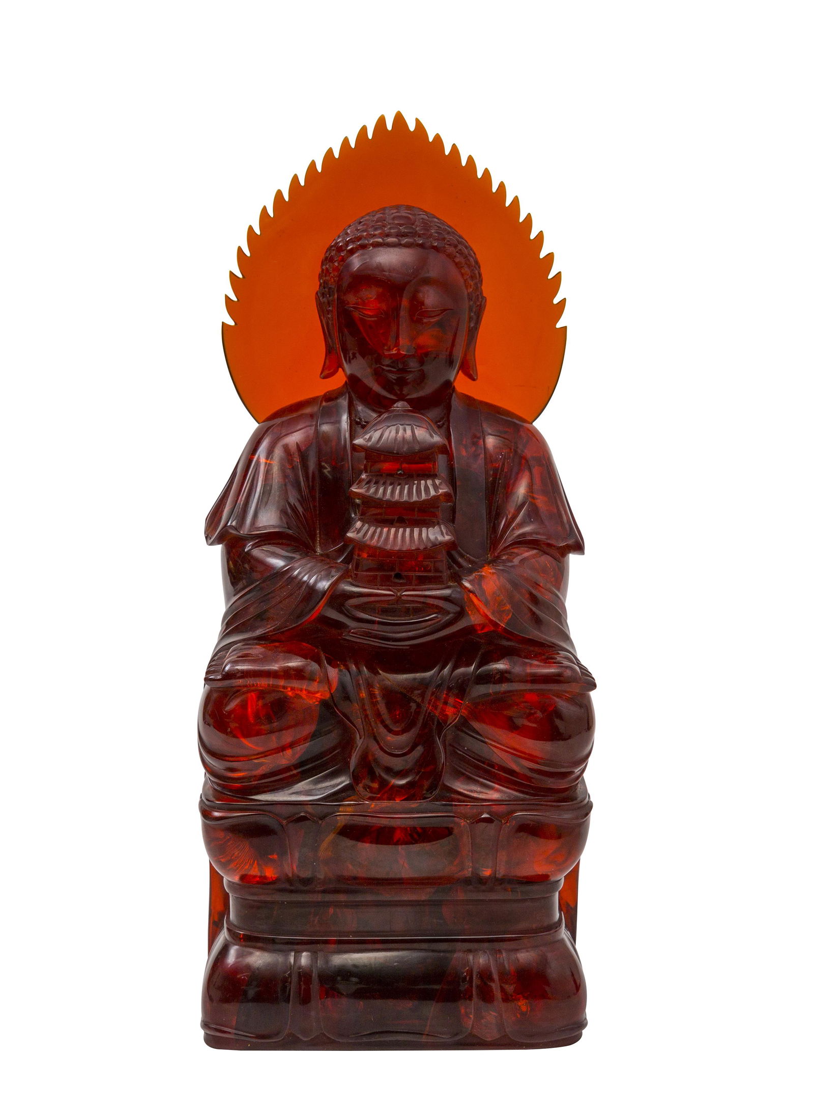 Antique Chinese Amber Buddha (1 of 10)
