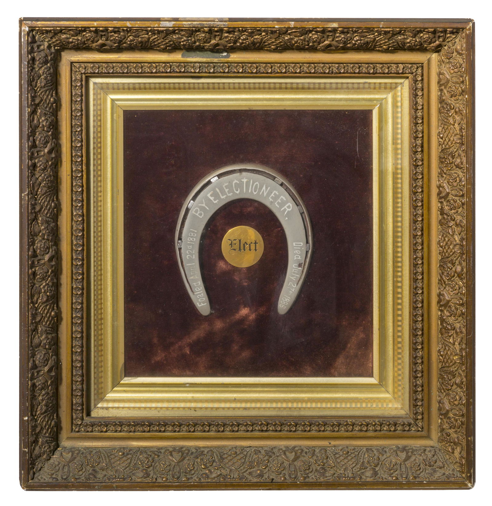 Framed and Dated 19th Century Horse Shoe (1 of 7)