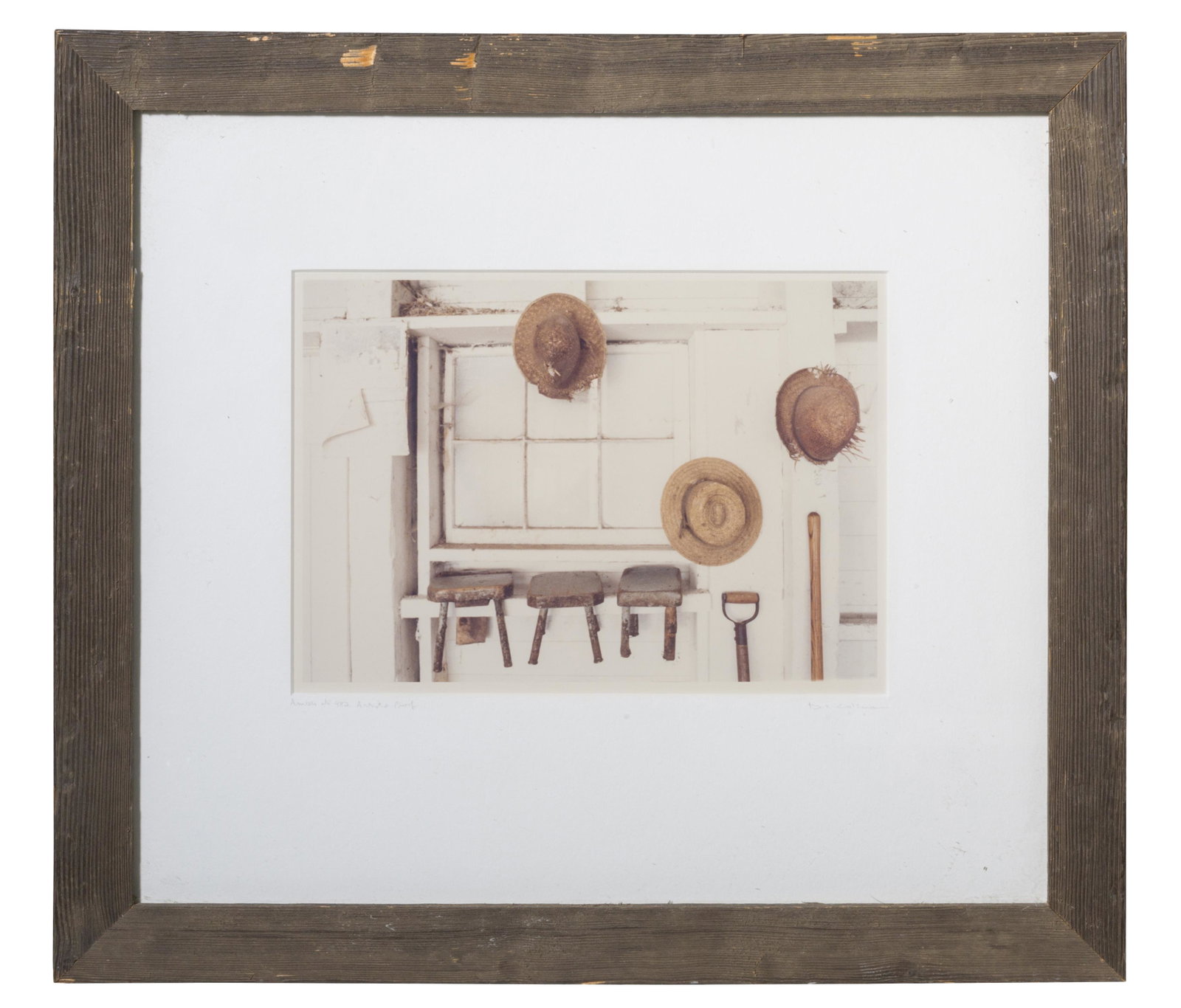 Bill Coleman (1925-1914) Artist Proof (State College,: Amish no. 482, artist proof lower left and signed in pencil lower right. Image size- 6.75 x 9.25 Frame- 15 x 16.75