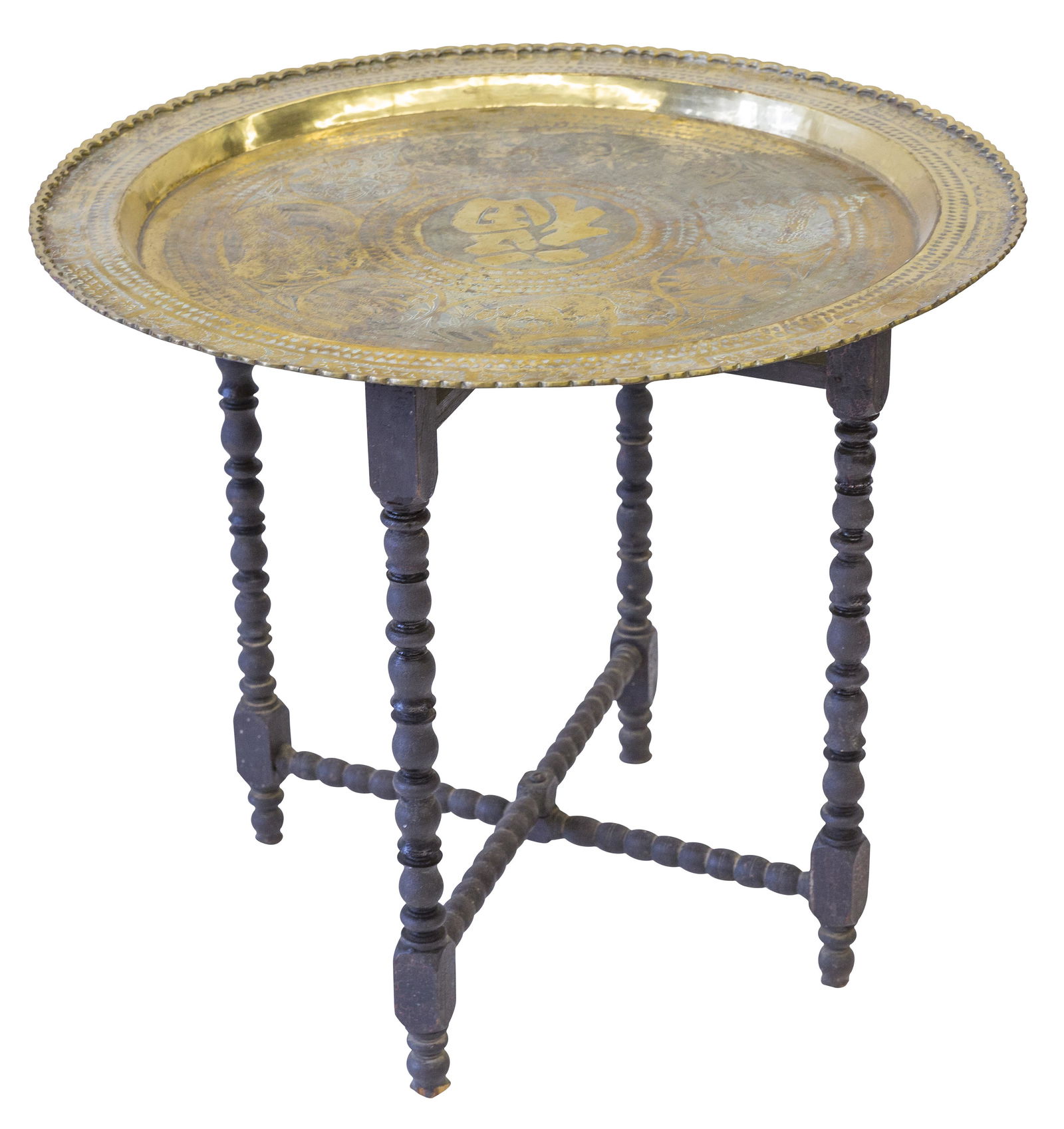 Chinese Brass Tray Top Occasional Table (1 of 12)