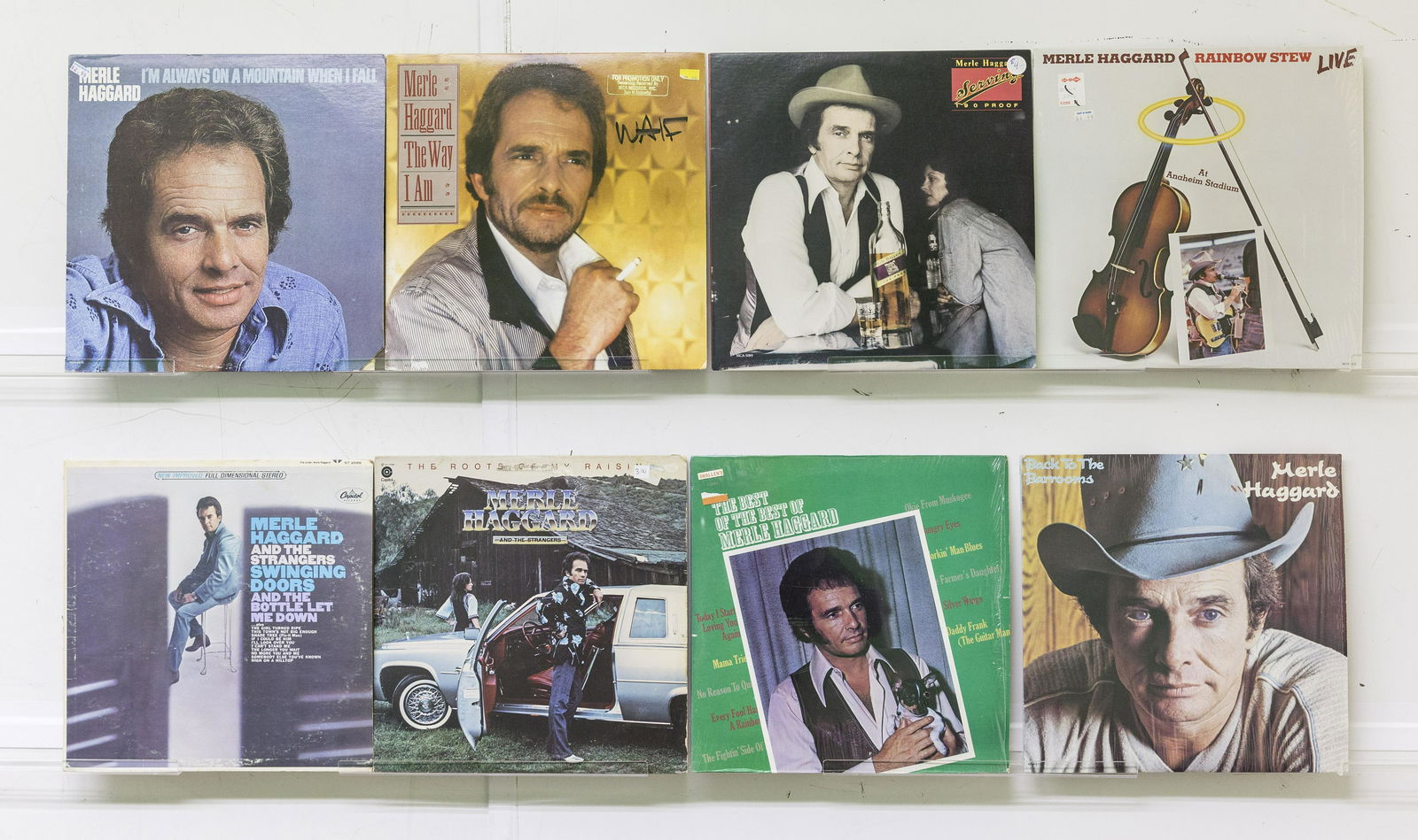 8 Merle Haggard Vinyl Records (1 of 4)