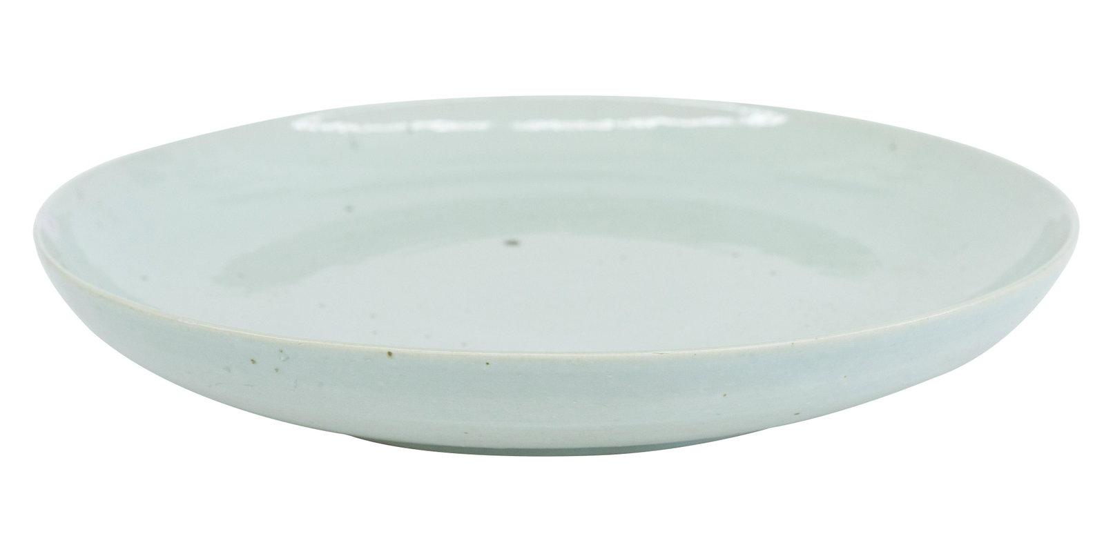 Chinese Celedon Charger: Glazed stoneware charger. 16dia x 2.5h