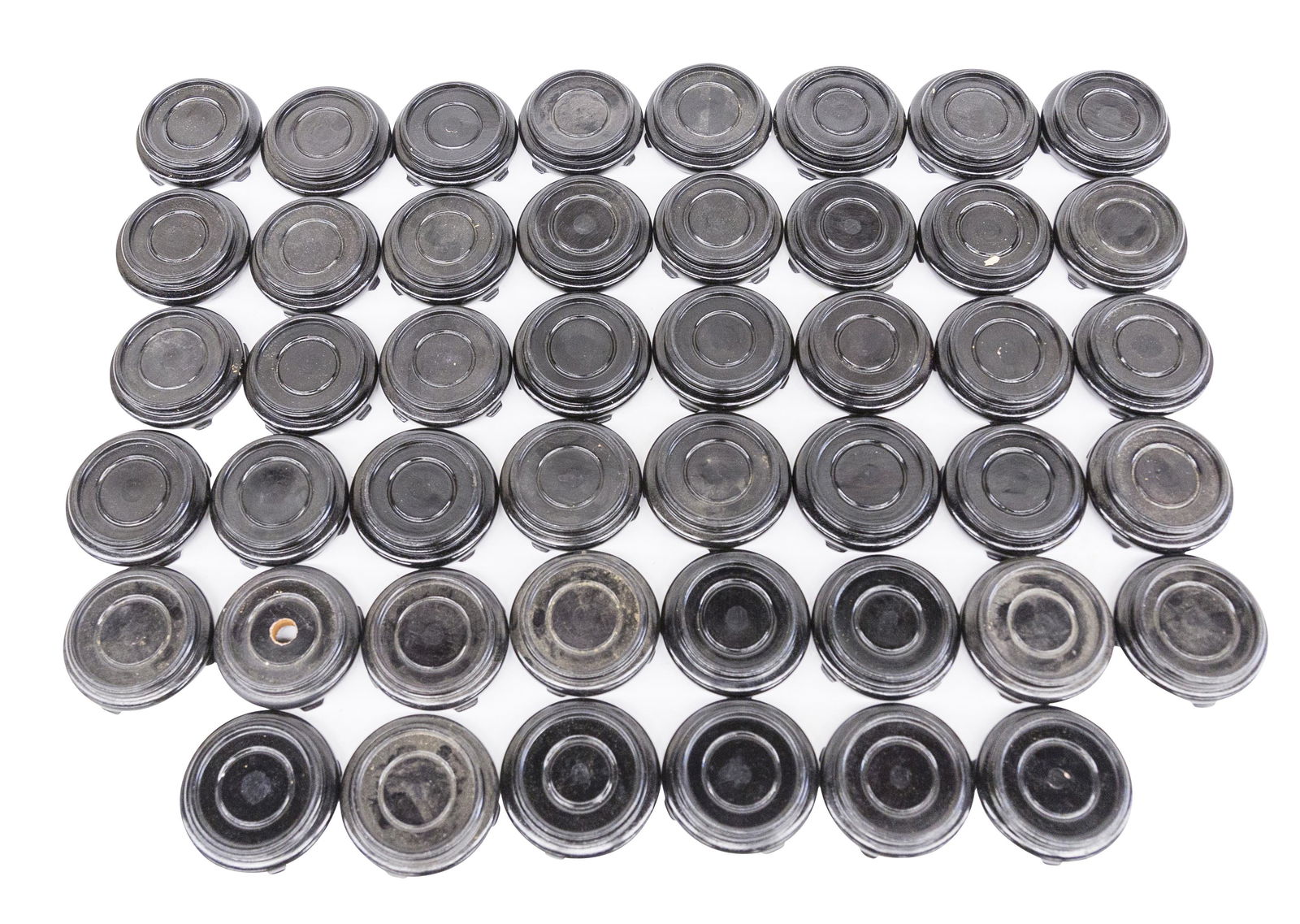 Assembled Grouping of Chinese Teak Stands (1 of 5)