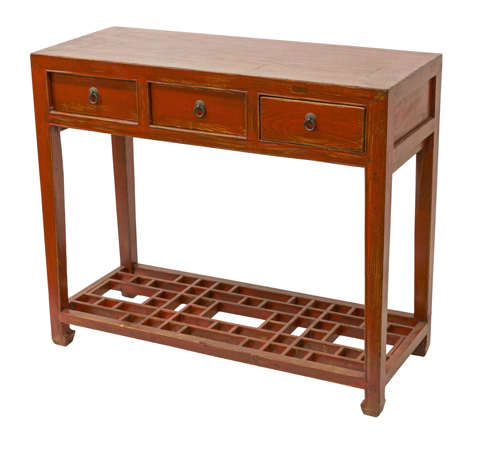 Chinese Red Lacquered Side Table (1 of 11)