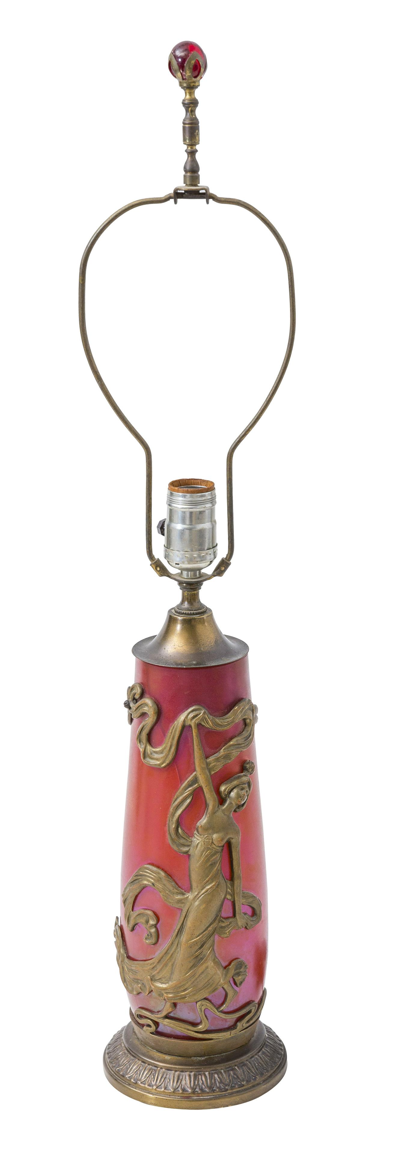 Art Nouveau Art Glass Table Lamp (1 of 9)