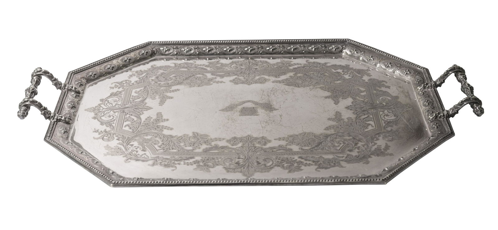 Outstanding Victorian Silver on Copper Tray (1 of 11)