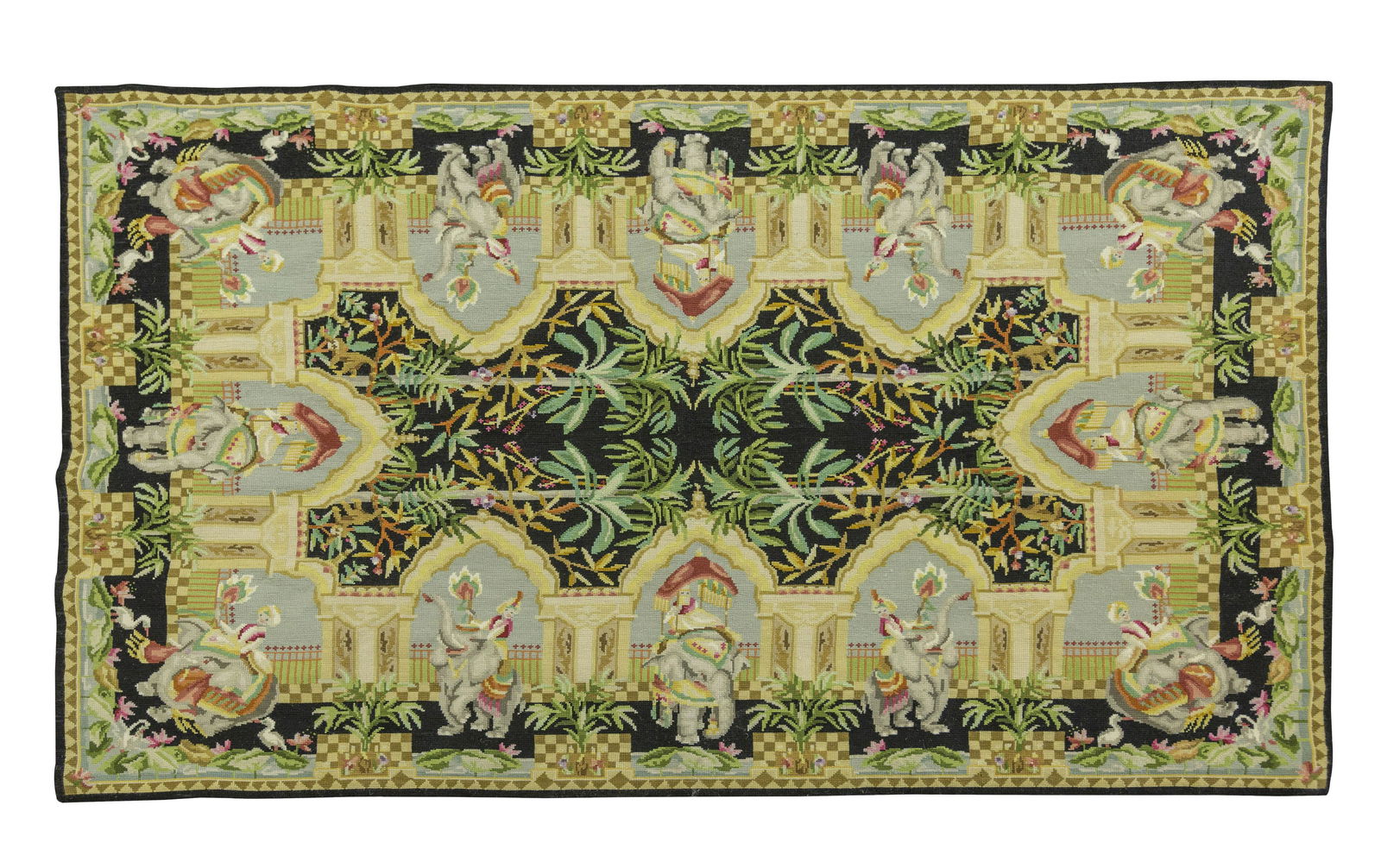 Indian Needlepoint Area Rug (1 of 7)