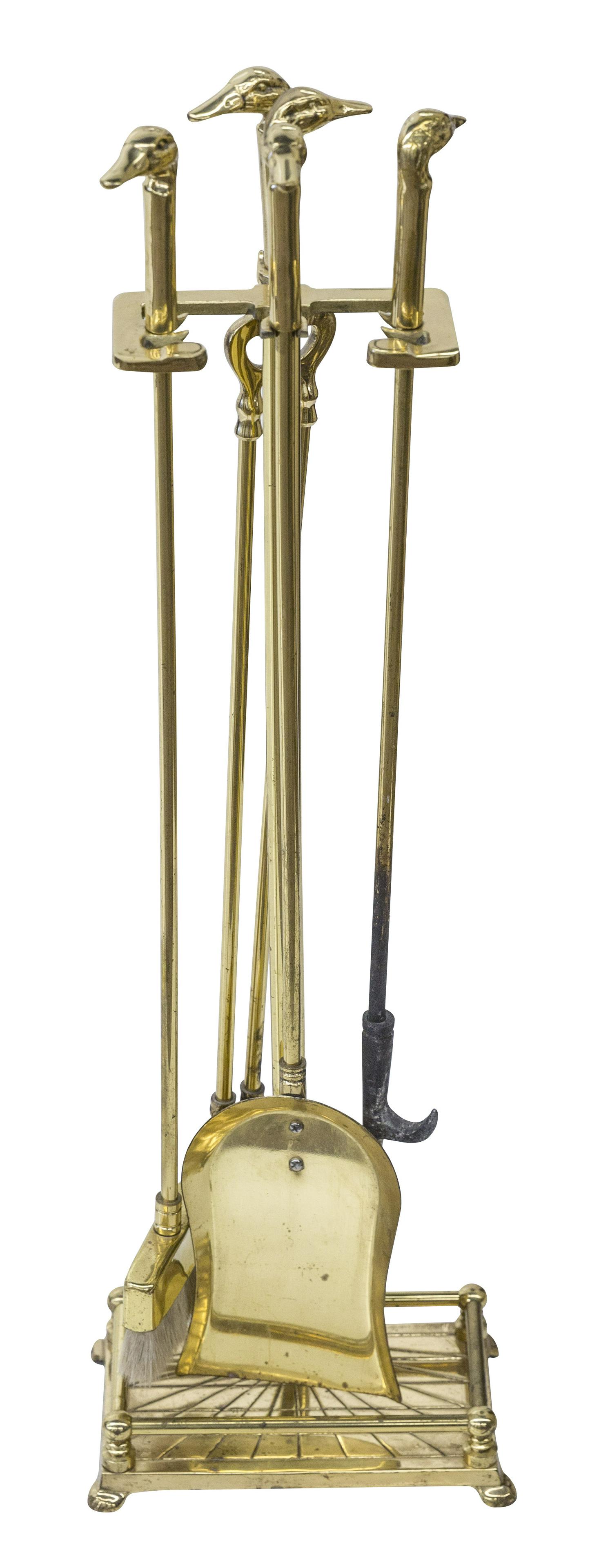 Cast Brass Duck Head Fireplace Tools (1 of 6)