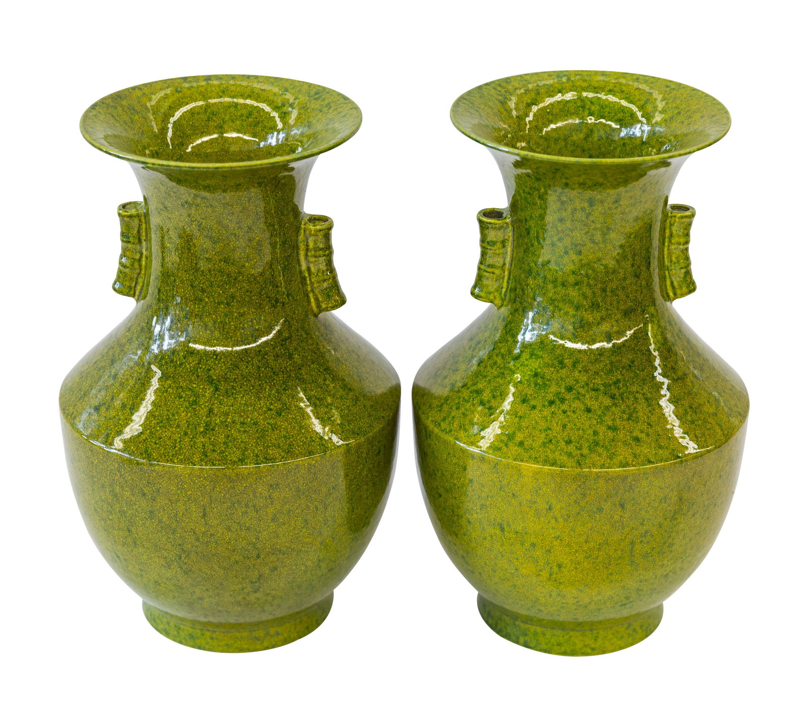 Chinese Glazed Stoneware Flared Vases (1 of 8)