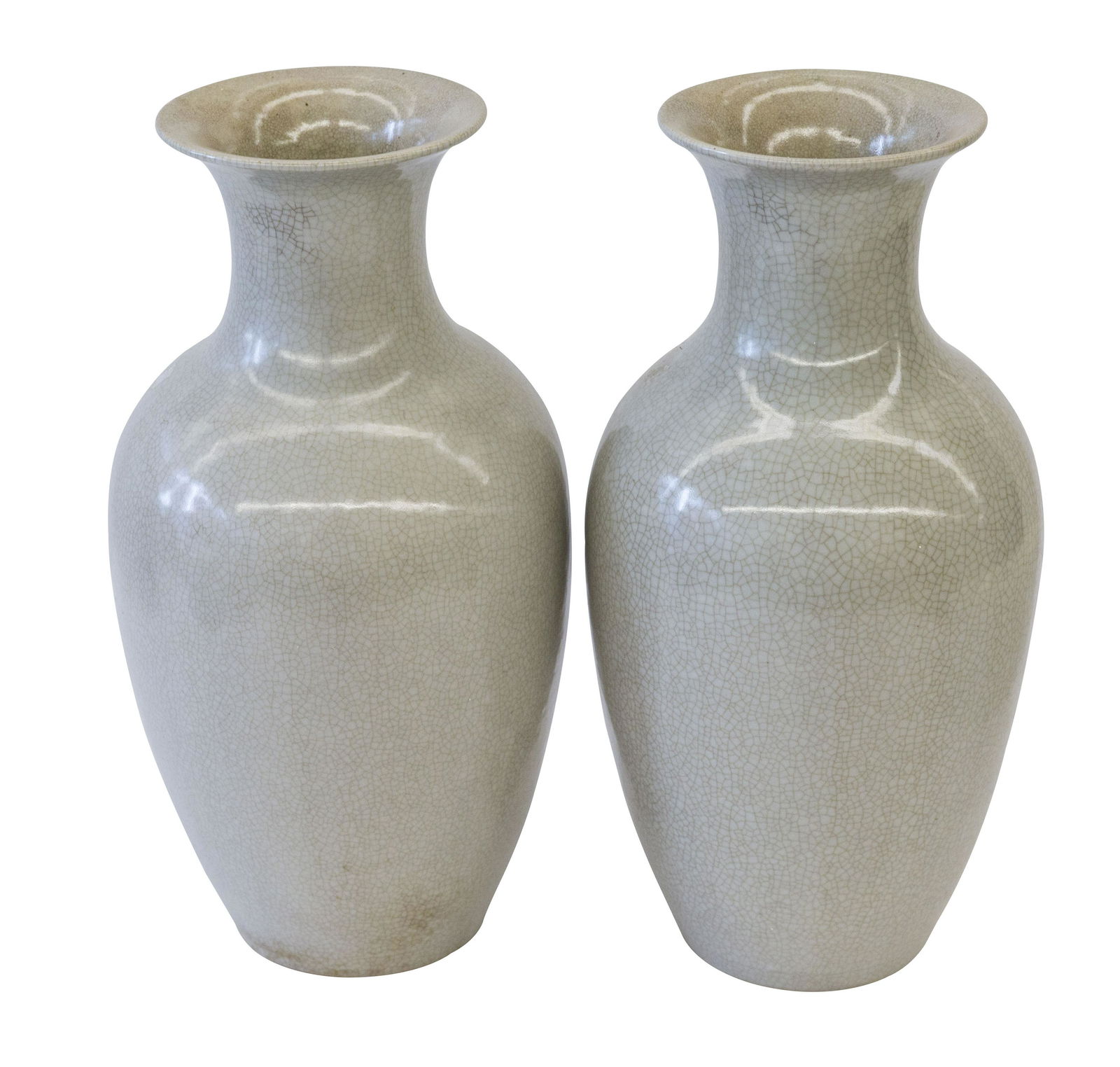 Chinese Crackle Glaze Baluster Vases (1 of 6)