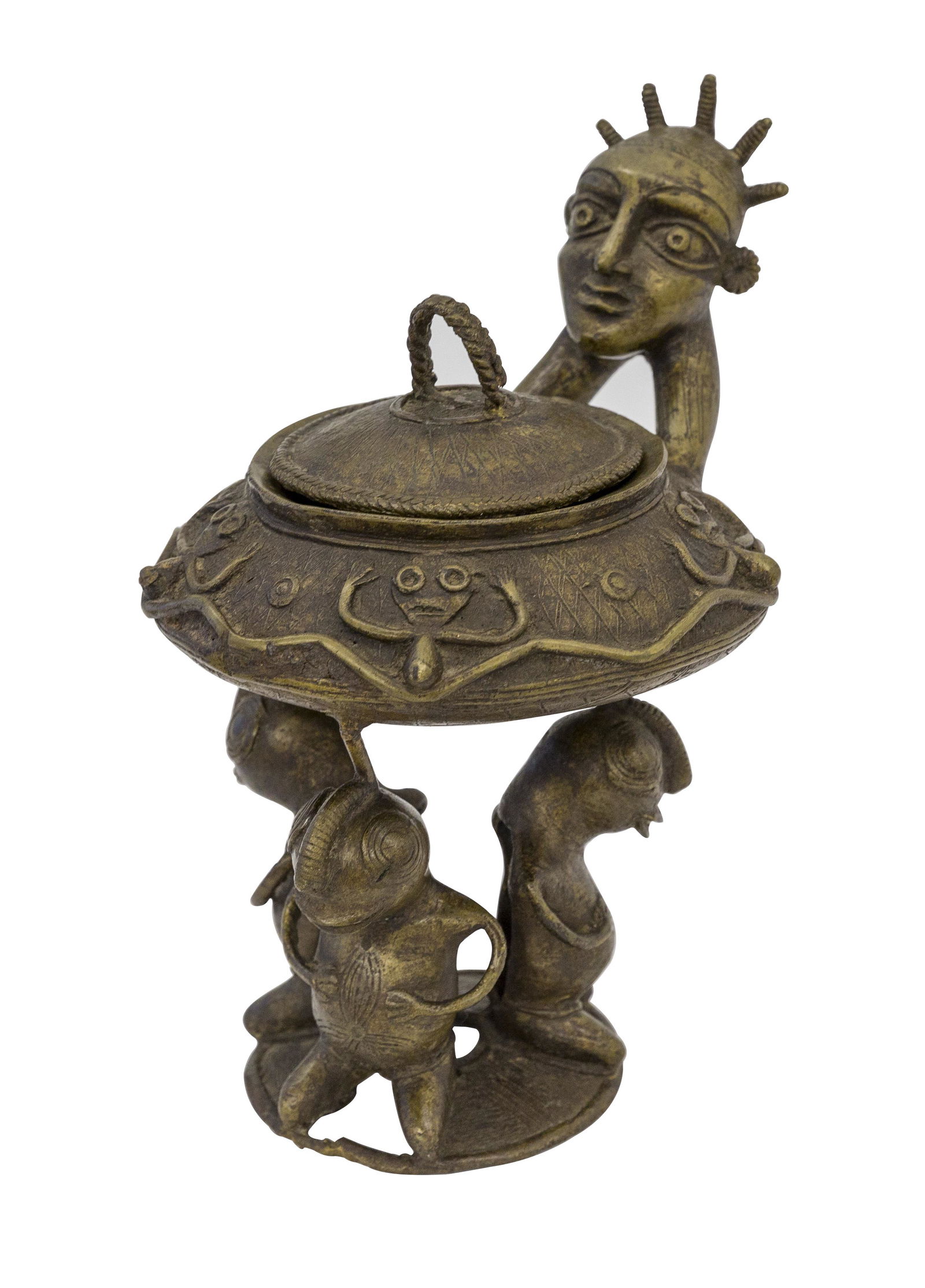 Bronze South American Lidded Vessel (1 of 14)