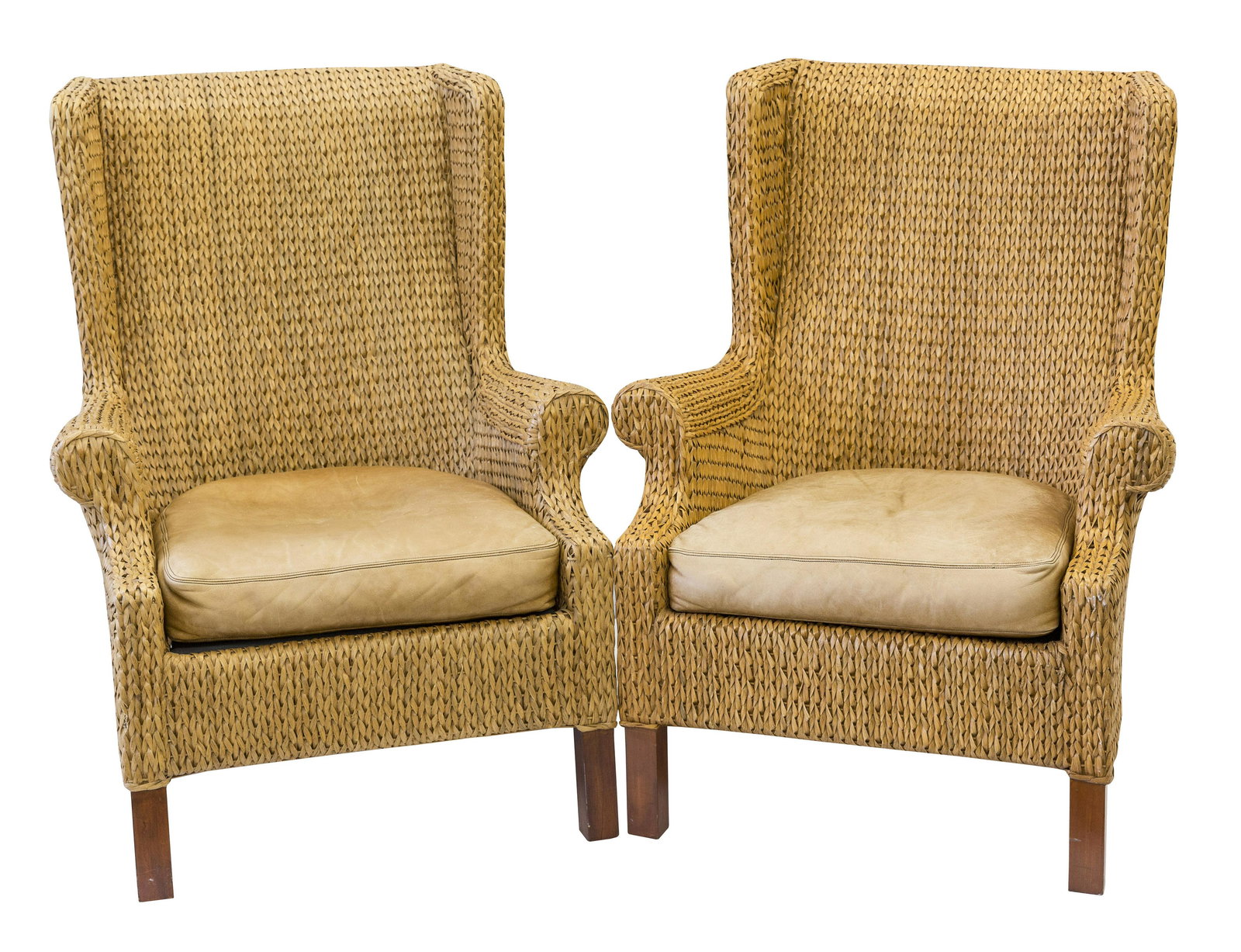 Palecek Woven Wicker Lounge Chairs (1 of 10)