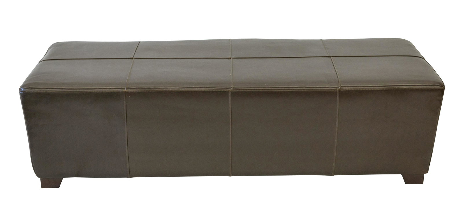 Contemporary Leather Tufted Bench (1 of 8)