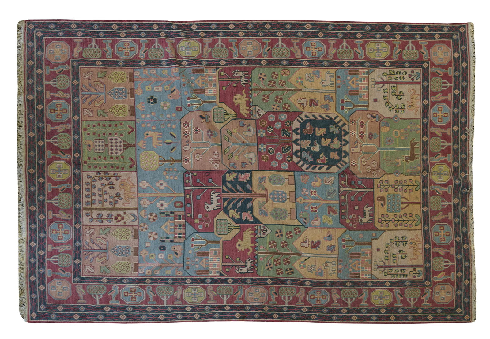 Contemporary Block Pastel Oriental Rug (1 of 8)