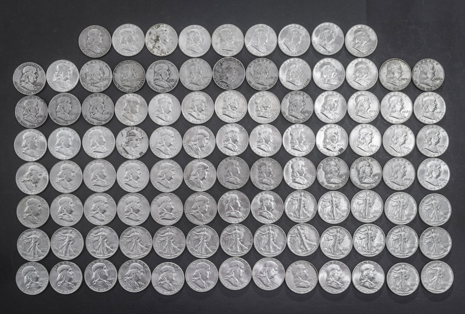 United States Silver Half Dollars (100) Total (1 of 5)