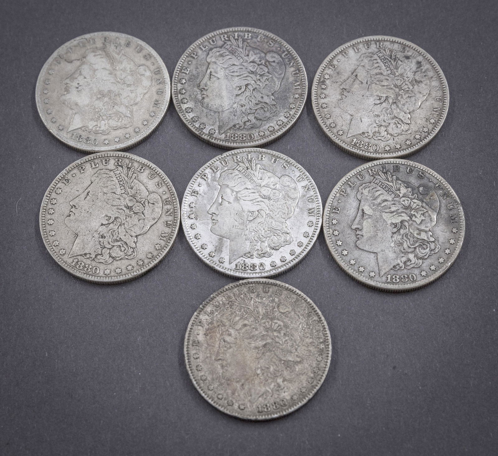 United States 1880 Morgan Silver Dollars (1 of 8)