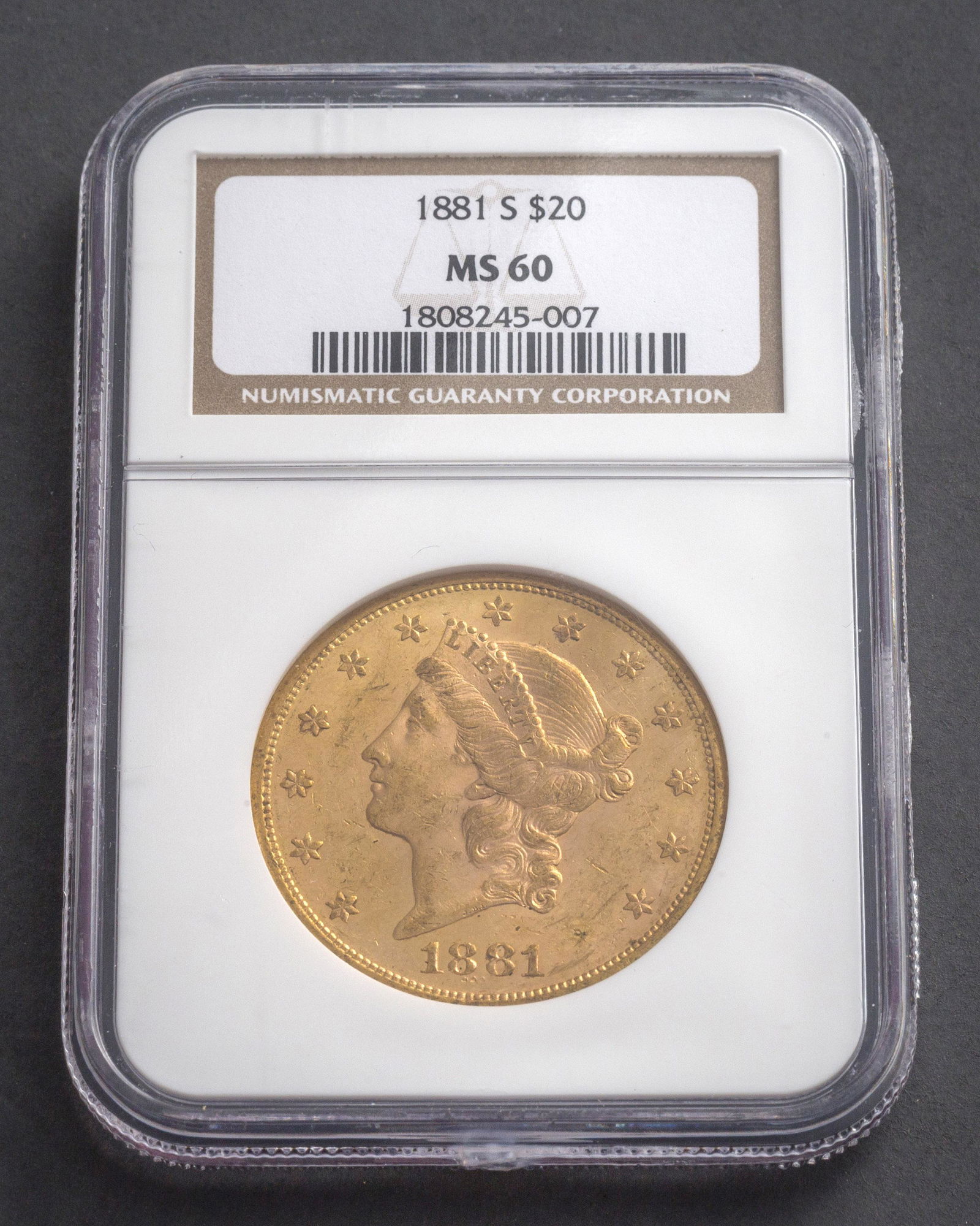 U.S. 1881-S $20 Liberty Gold Coin (1 of 4)