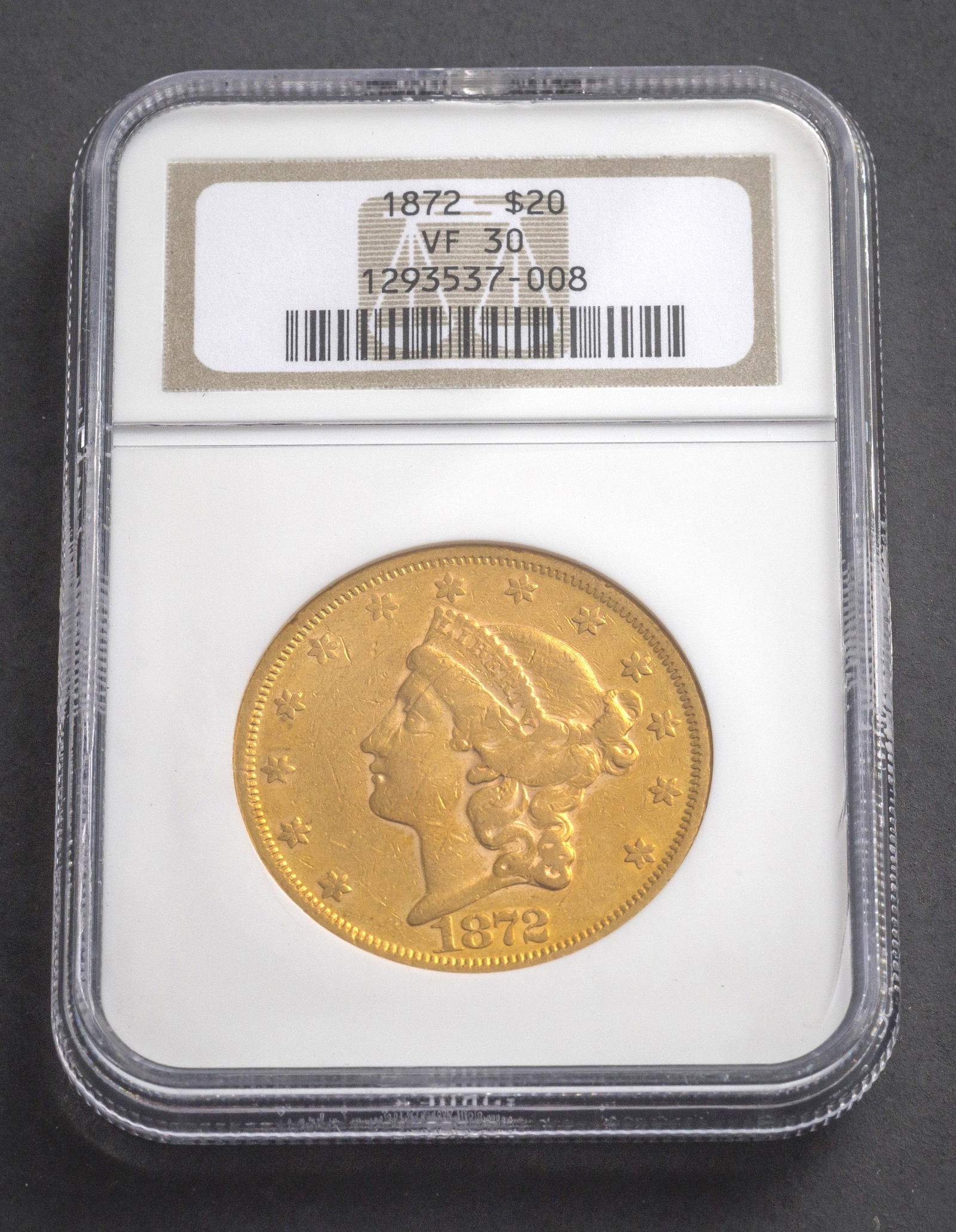 U.S. 1872 $20 Liberty Gold Coin (1 of 4)