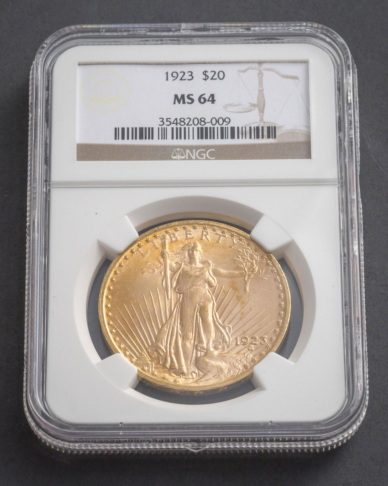 U.S. 1923 $20 St. Gaudens Gold Coin (1 of 4)