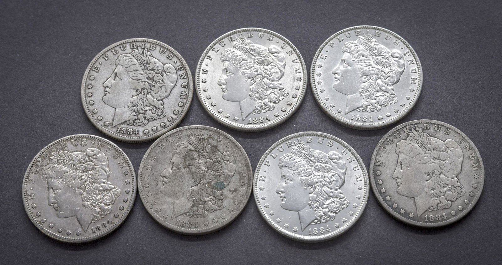 United States 1884 Morgan Silver Dollars (1 of 7)