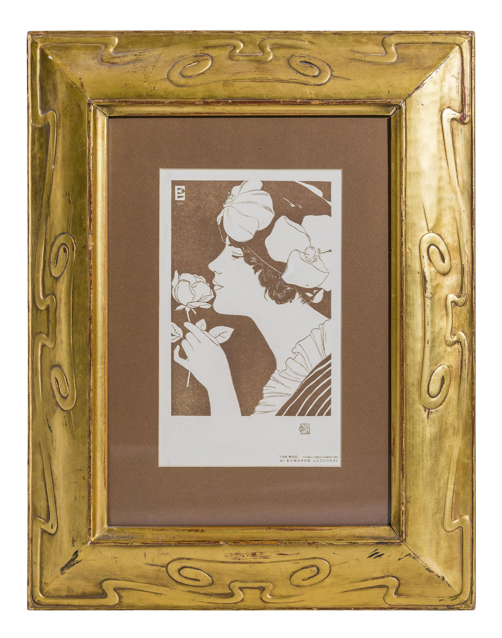 Edmondo Lucchesi (19th/20th Century) Wood Block Print (1 of 6)