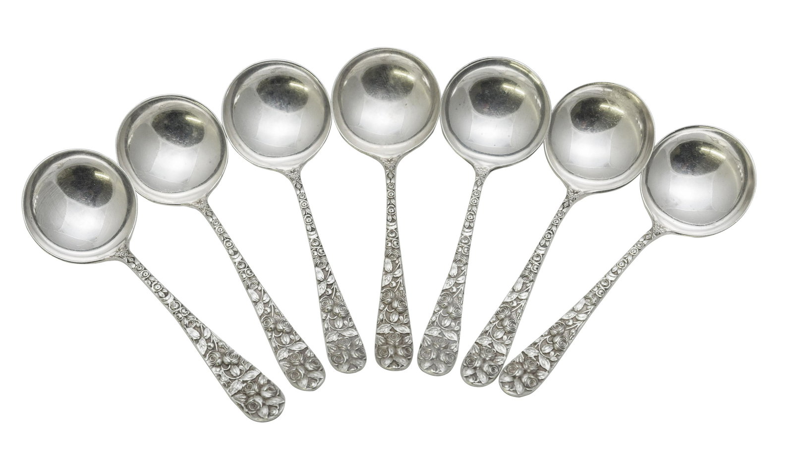 Schofield "Baltimore Rose" Sterling Cream Soup Spoons (1 of 7)