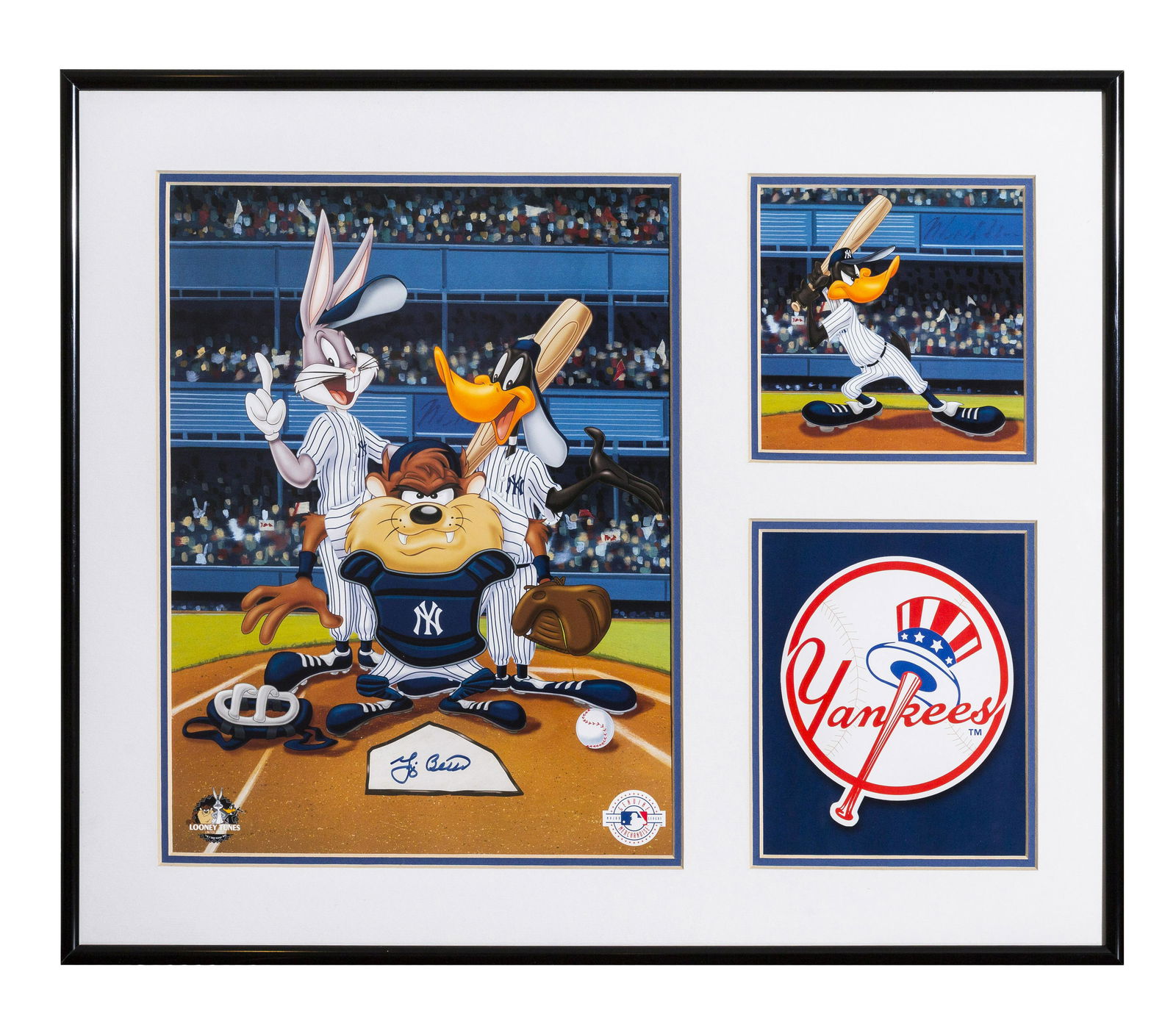 Yogi Berra Signed Warner Bros. Themed Lithograph (1 of 5)