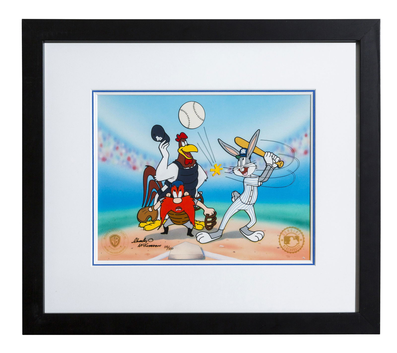 Bugs Bunny Yankees Signed Hand-Painted Cel (1 of 5)