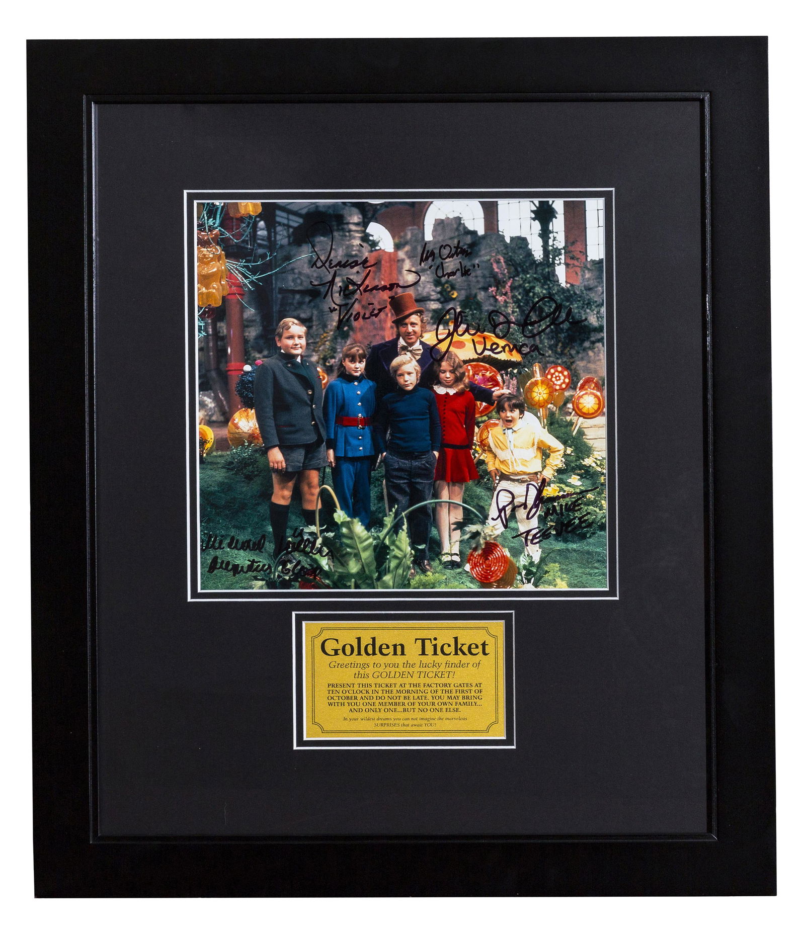 Wonka Golden Ticket - Signed and Framed (1 of 8)