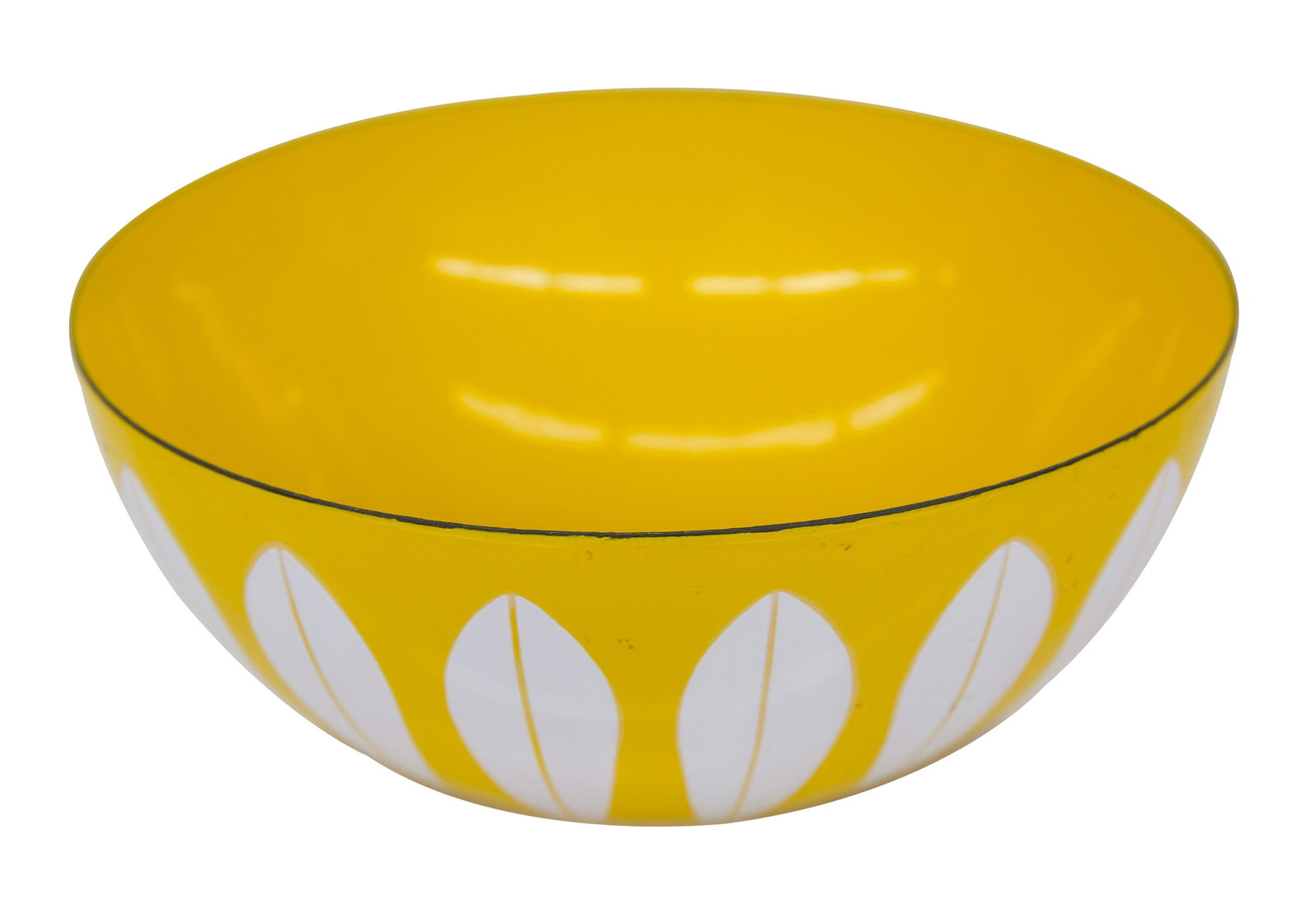 Grete Prytz Kittelson, Catherineholm Serving Bowl: Serving bow, "Lotus" pattern. Designed by Arne Clausen. Catherineholm, Norway, 1963. Manufacture's mark to underside. Bowl- 11.25dia x 5.875h