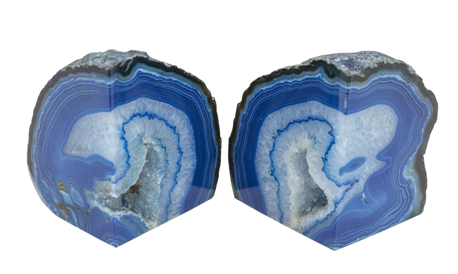 MCM Blue Geode Bookends (1 of 6)