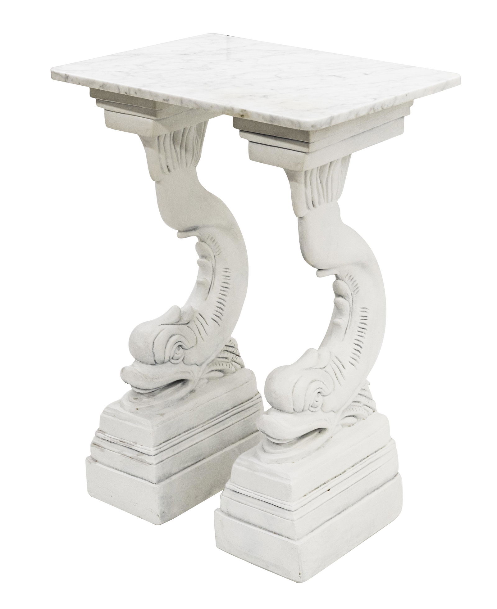 Marble Top Dolphin Console Table (1 of 10)