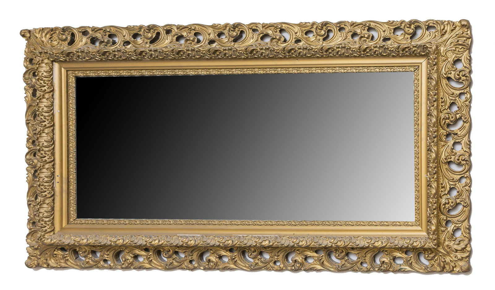Carved Gesso Gold Mantel Mirror (1 of 6)