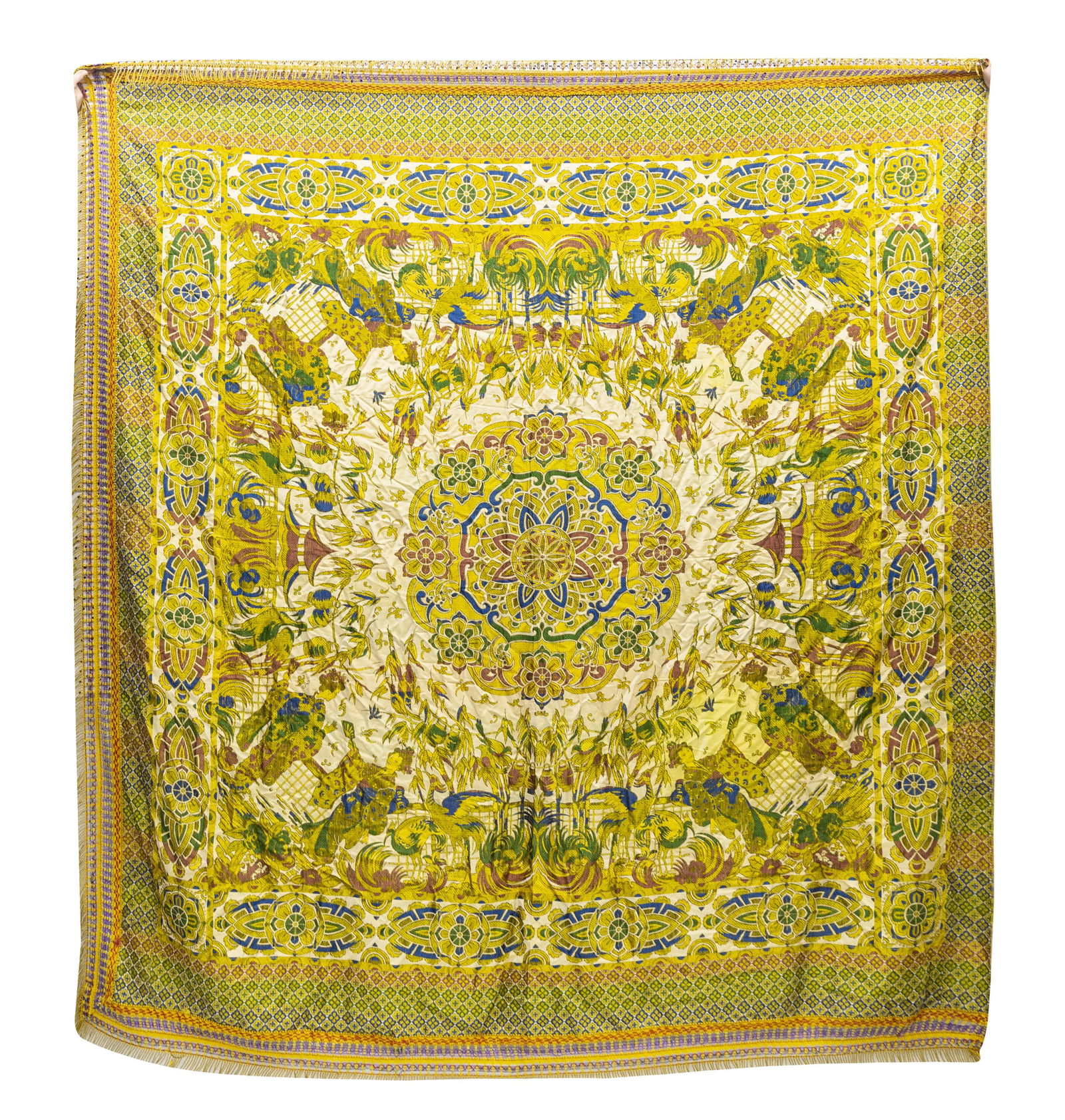 Victorian Aesthetic Style Silk Tapestry Coverlet (1 of 14)