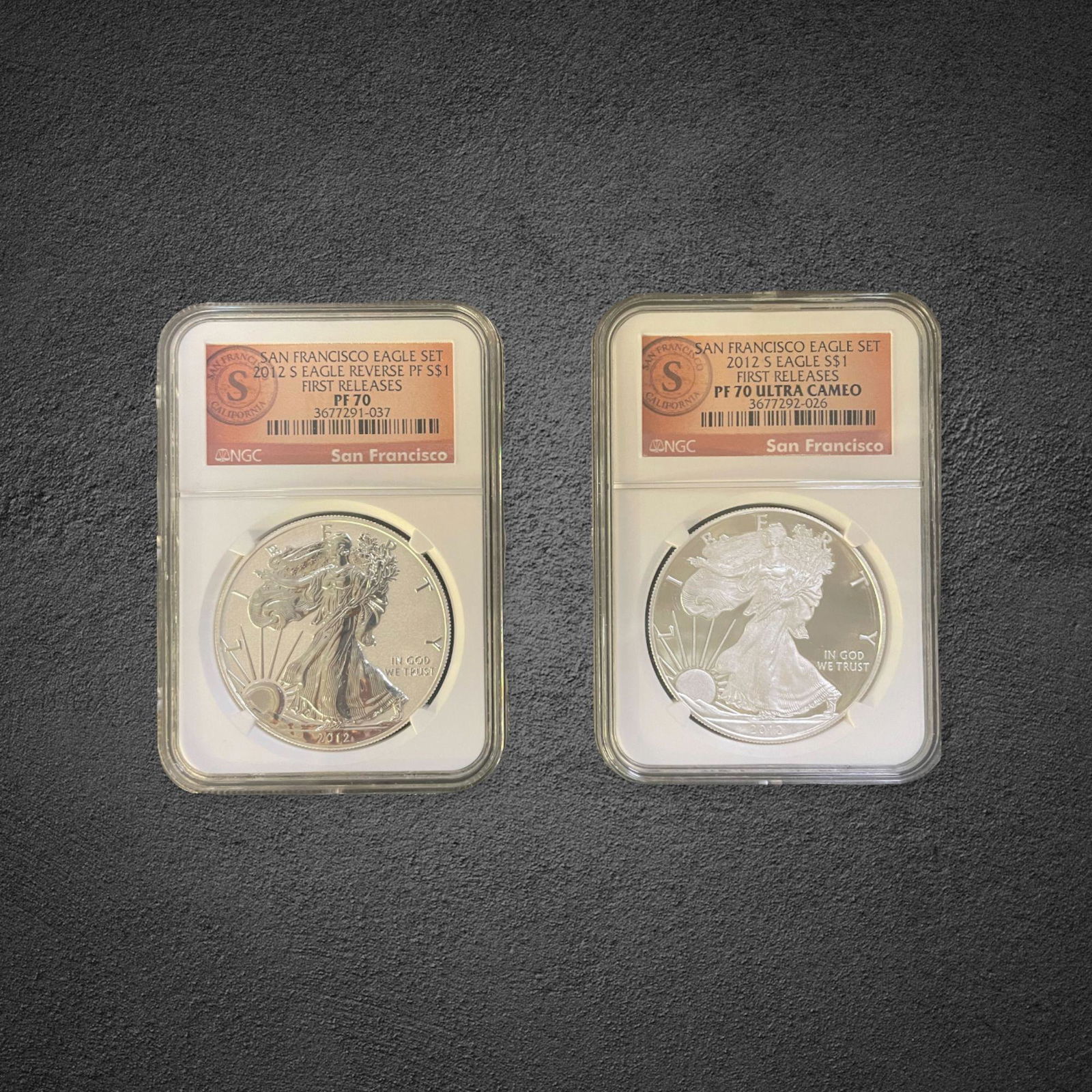 2012-S Silver Eagle $1 Proof Coin Set (1 of 2)