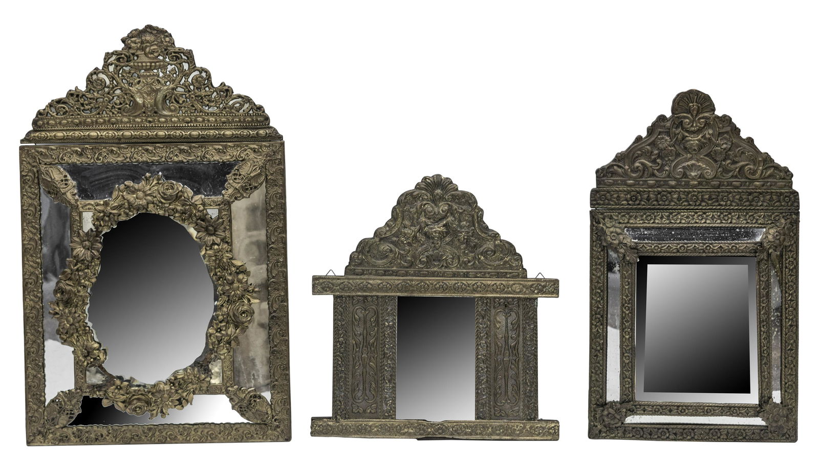 Assembled Antique Brass Plated Tin Mirrors (1 of 11)