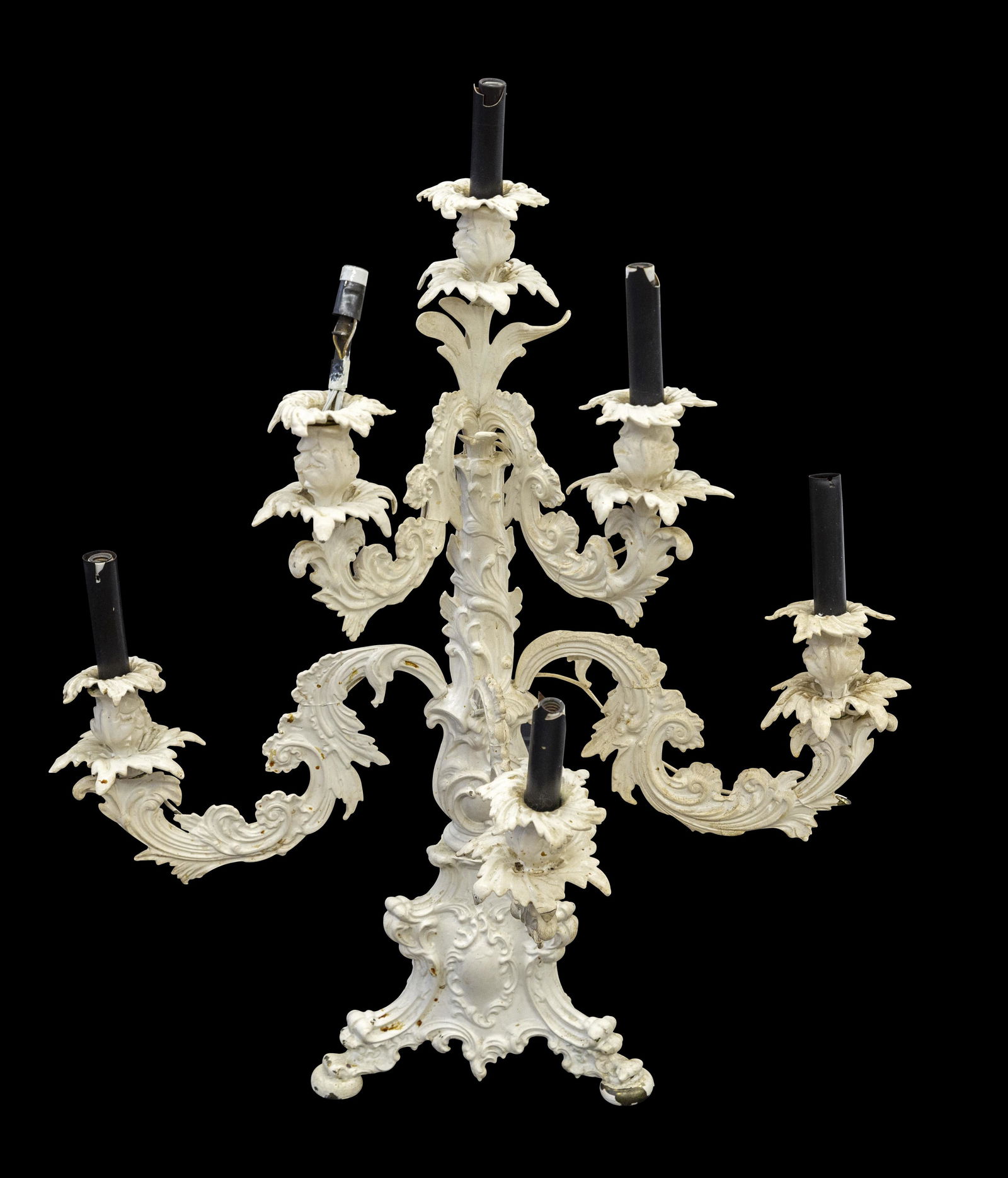 Cast Iron Acanthus Leaf Candelabra (1 of 8)