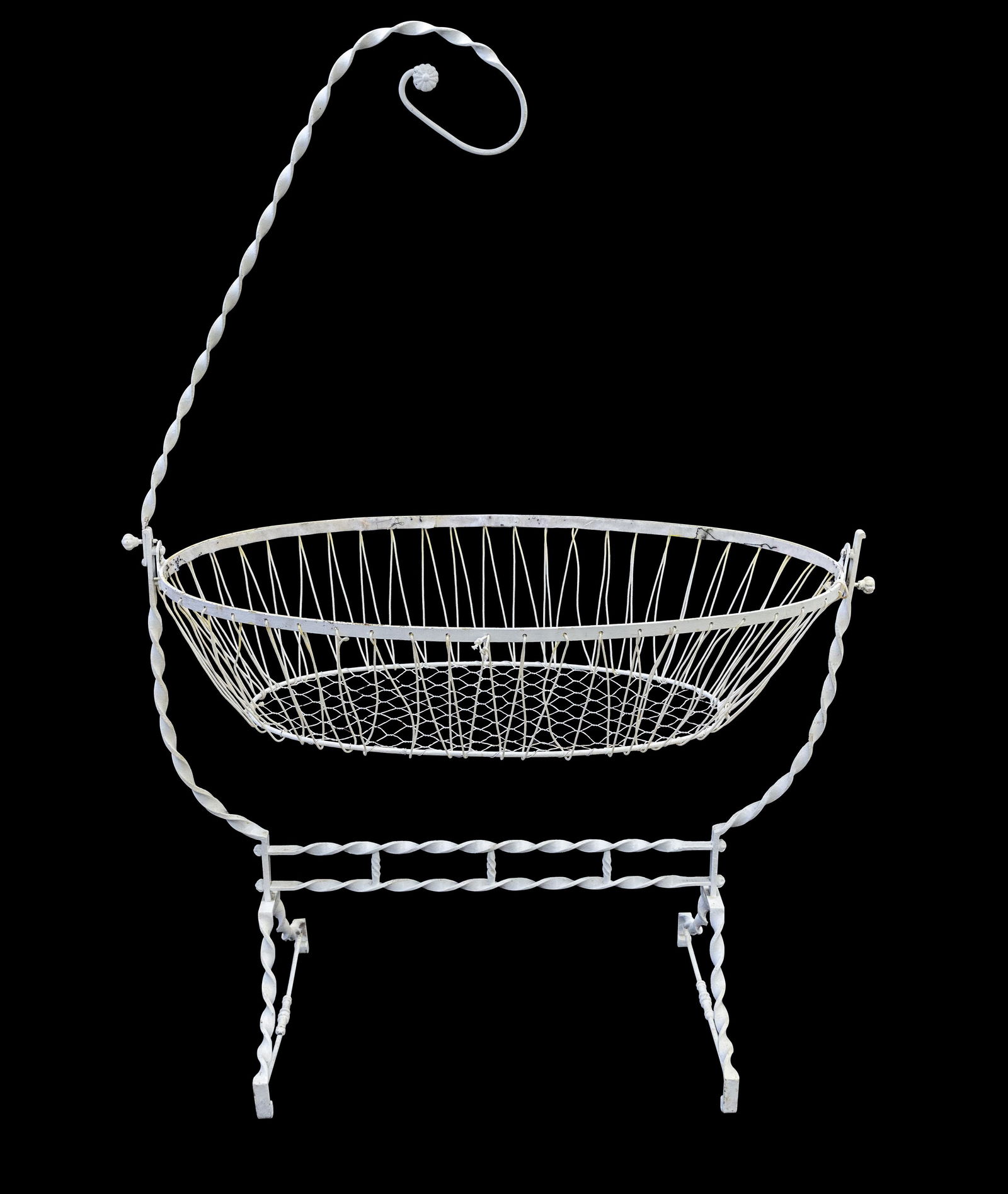 Victorian Cast Iron Baby Basket Holder (1 of 6)