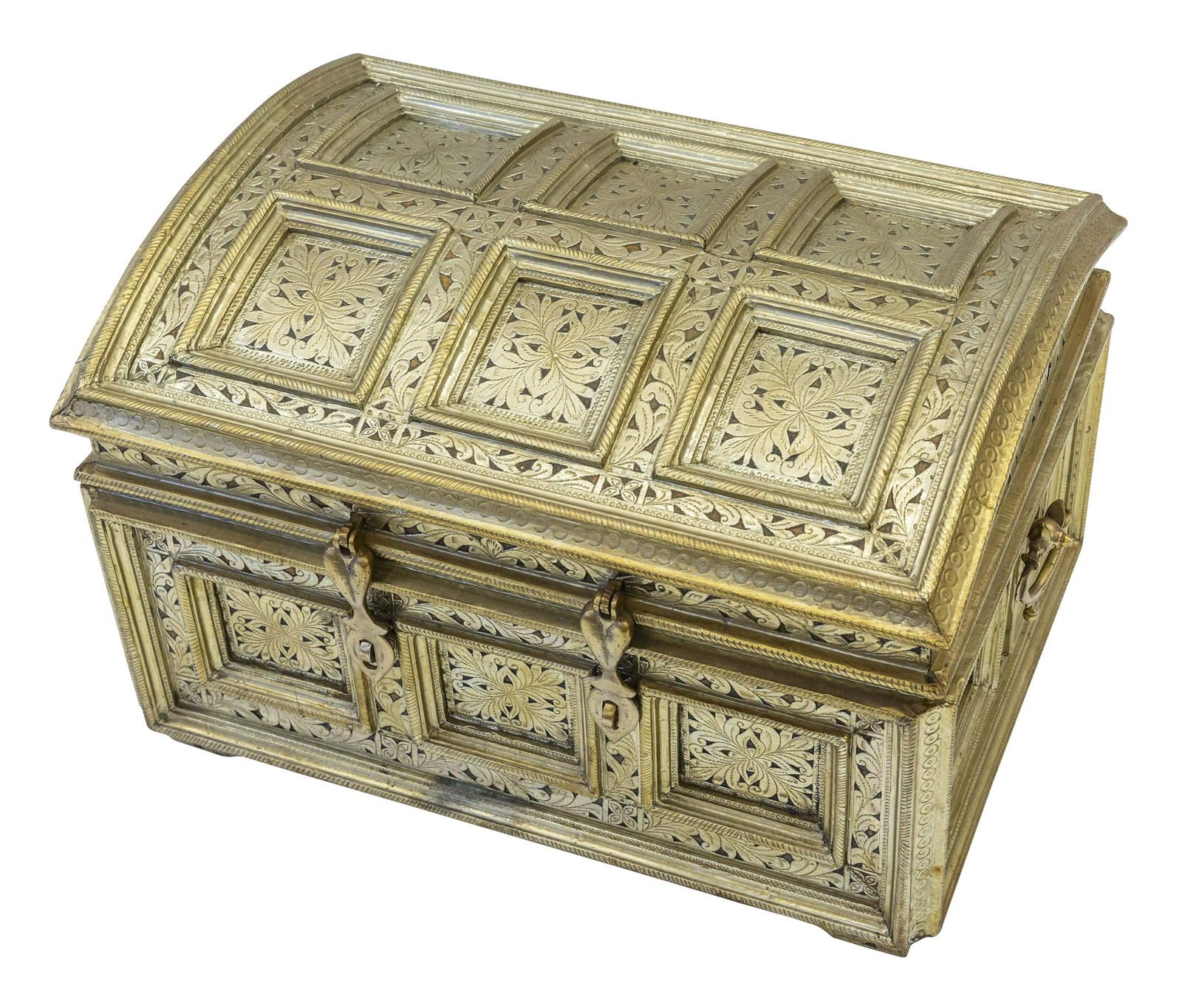 Silver Leaf Dome Top Treasure Chest (1 of 13)