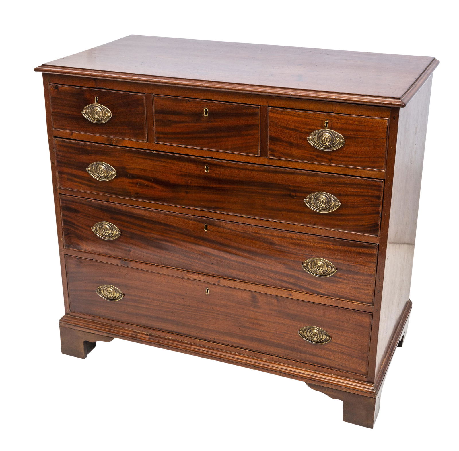 19th Century Mahogany 5 Drawer Chest (1 of 16)