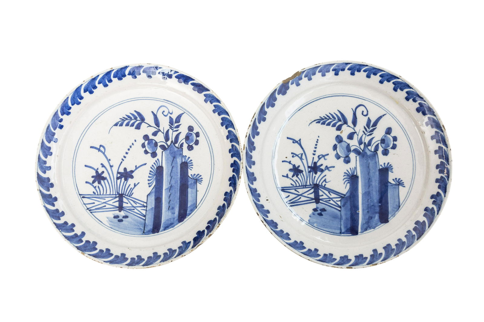 19th Century Tin Glazed Stoneware Plates (1 of 7)