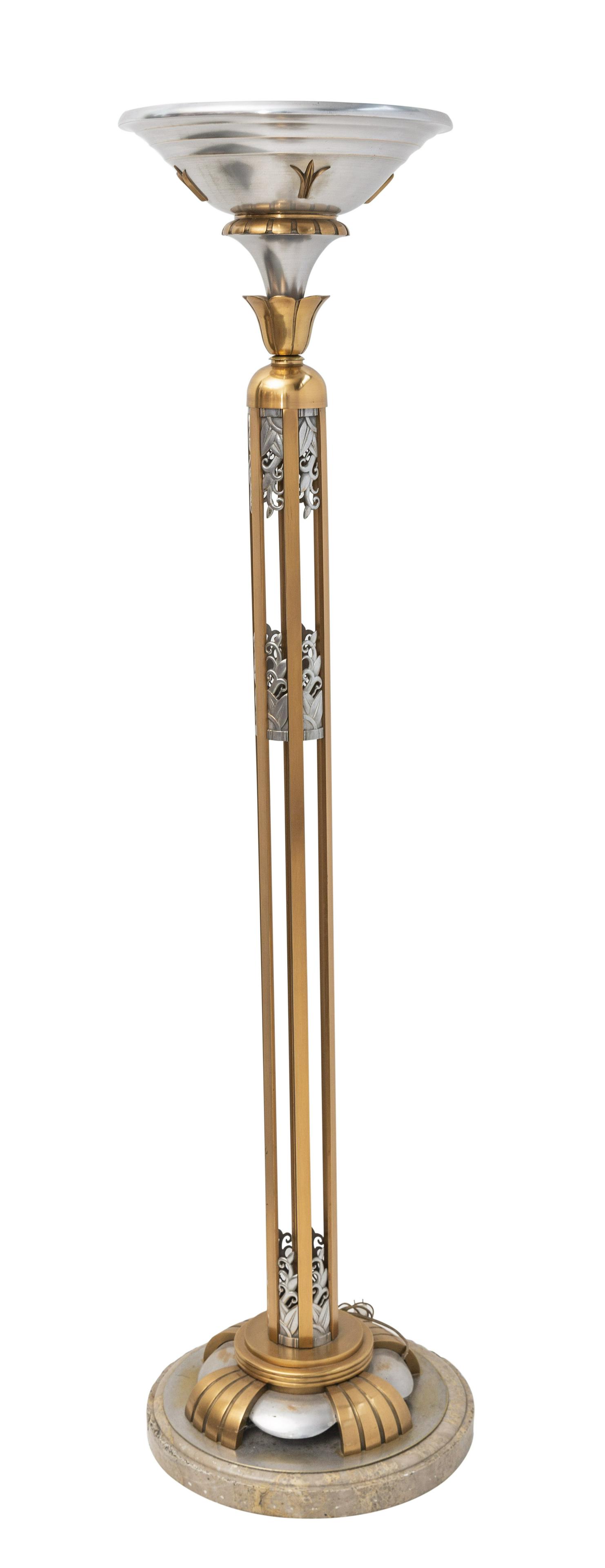 Outstanding Art Deco Torchiere Lamp (1 of 12)