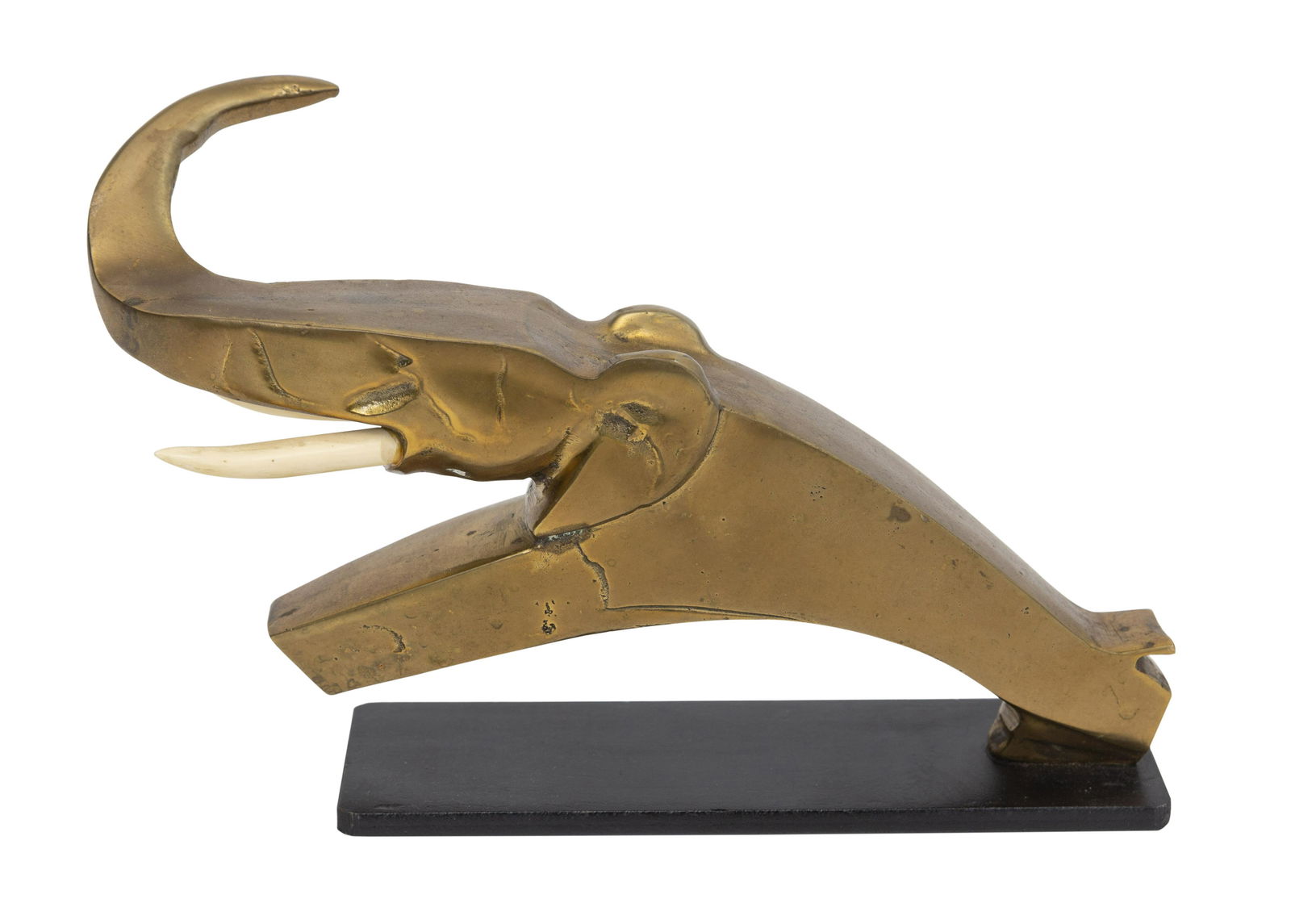 MCM Cast Brass Elephant Sculpture (1 of 5)