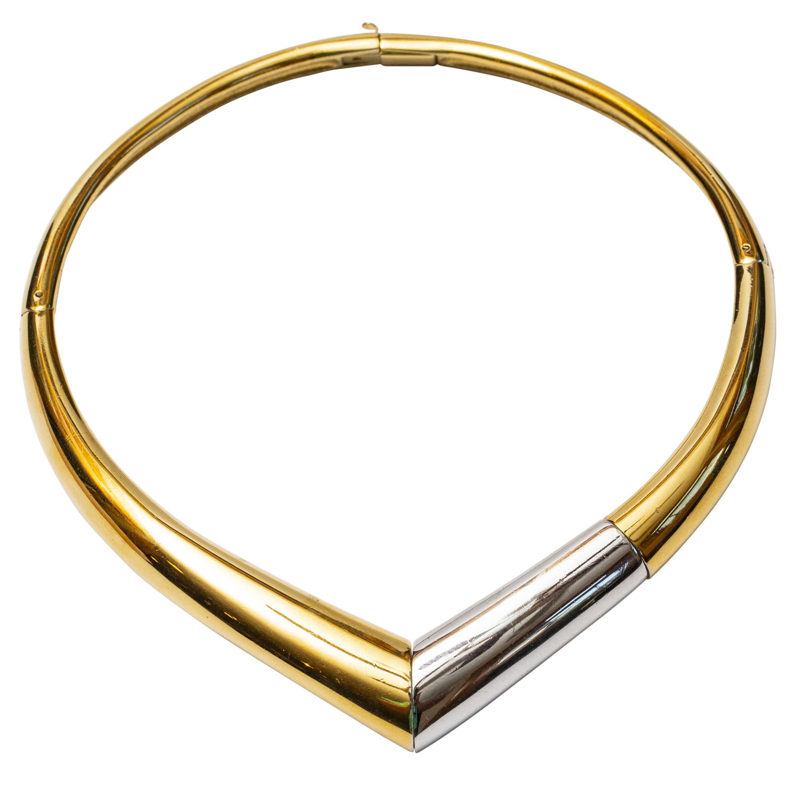 Vintage Modernist Givenchy Chevron Collar Necklace (1 of 13)