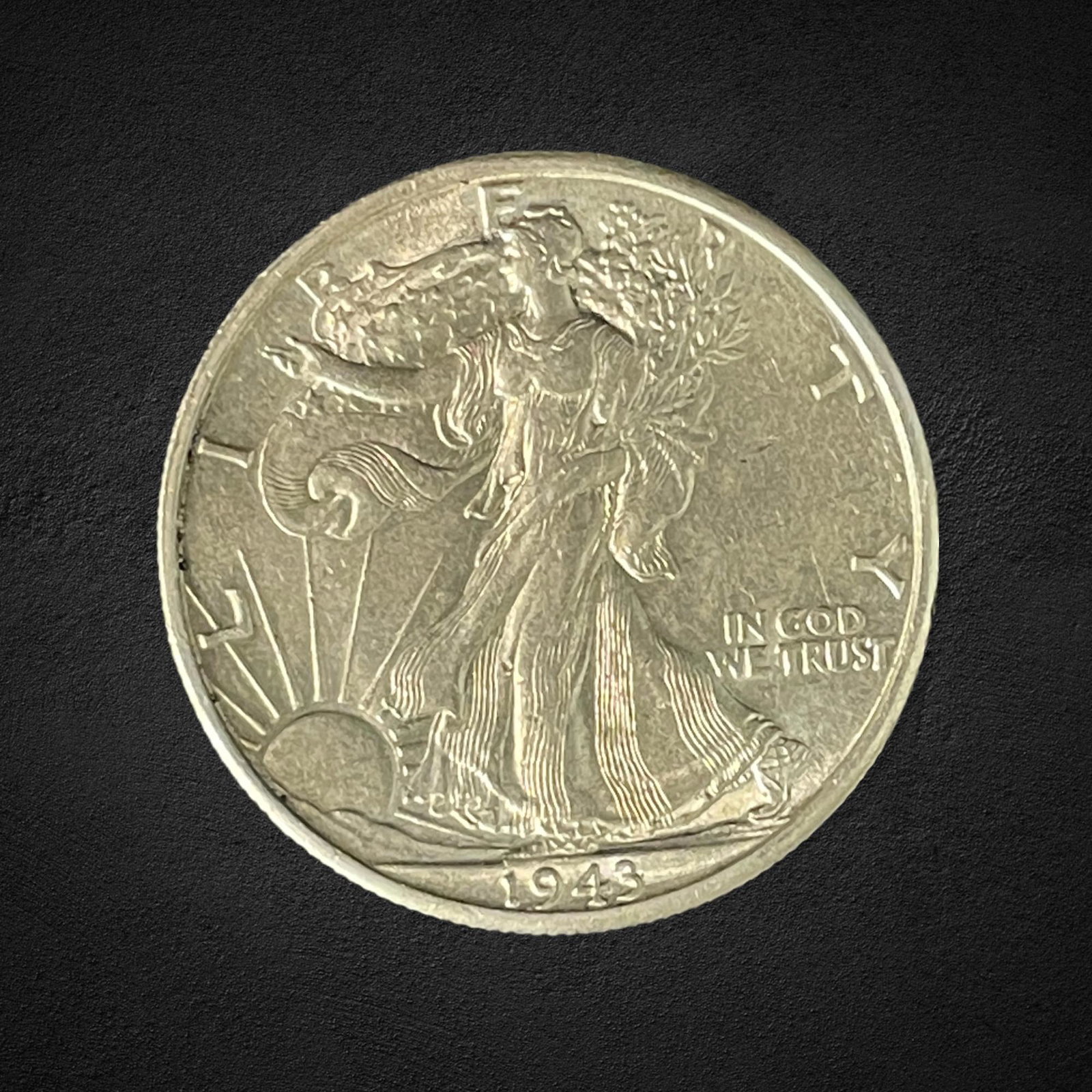 1943-D Walking Liberty Silver Half Dollar Coin (1 of 2)