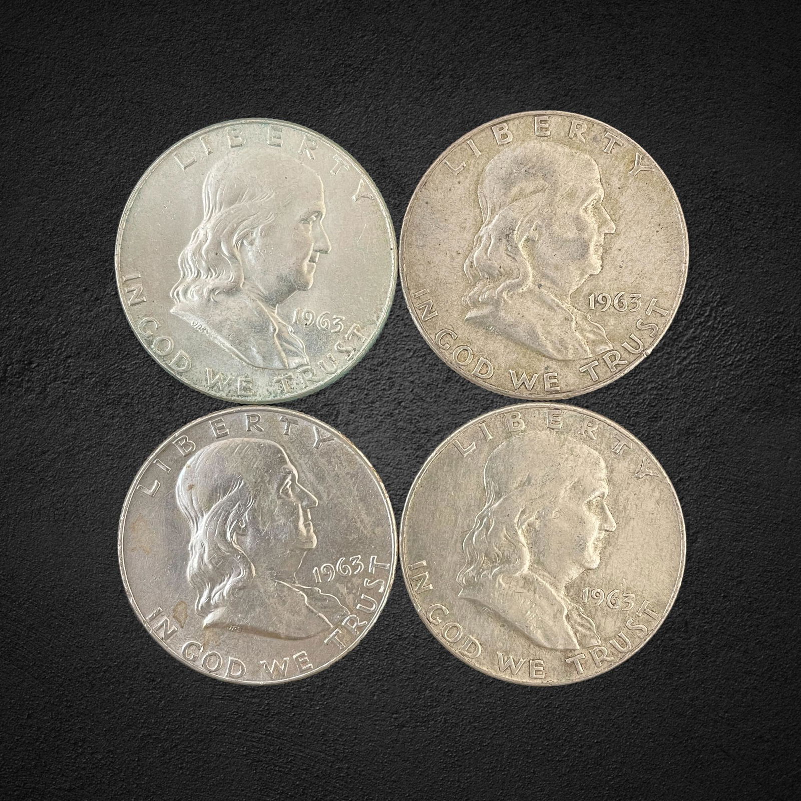 1963-D Franklin Half Dollar Silver Coins (1 of 2)