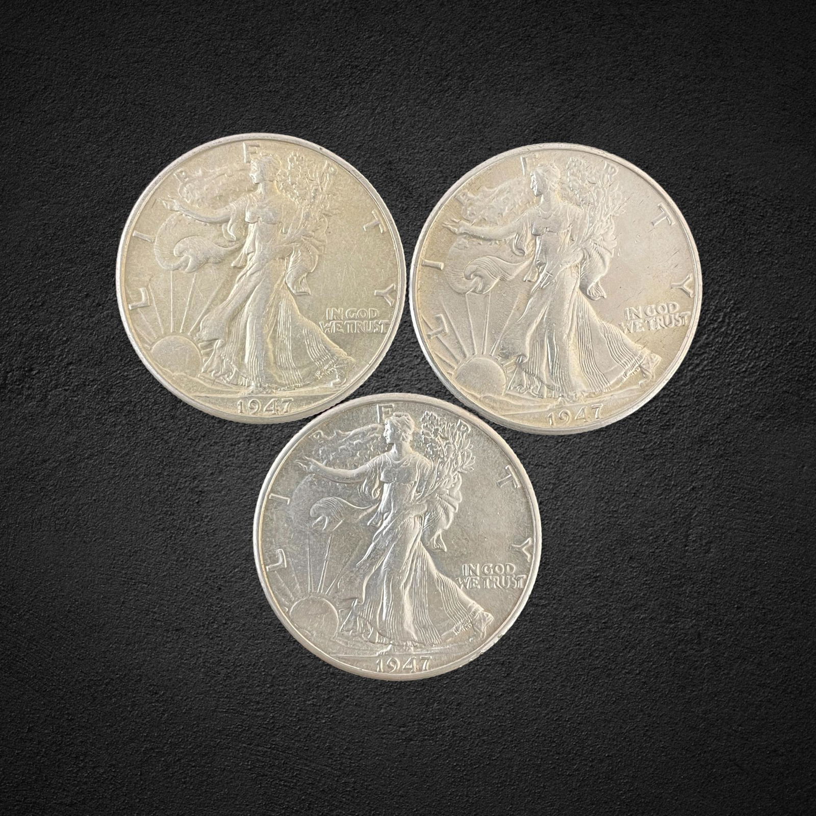 1947-D Walking Liberty Silver Half Dollar Coins (1 of 2)