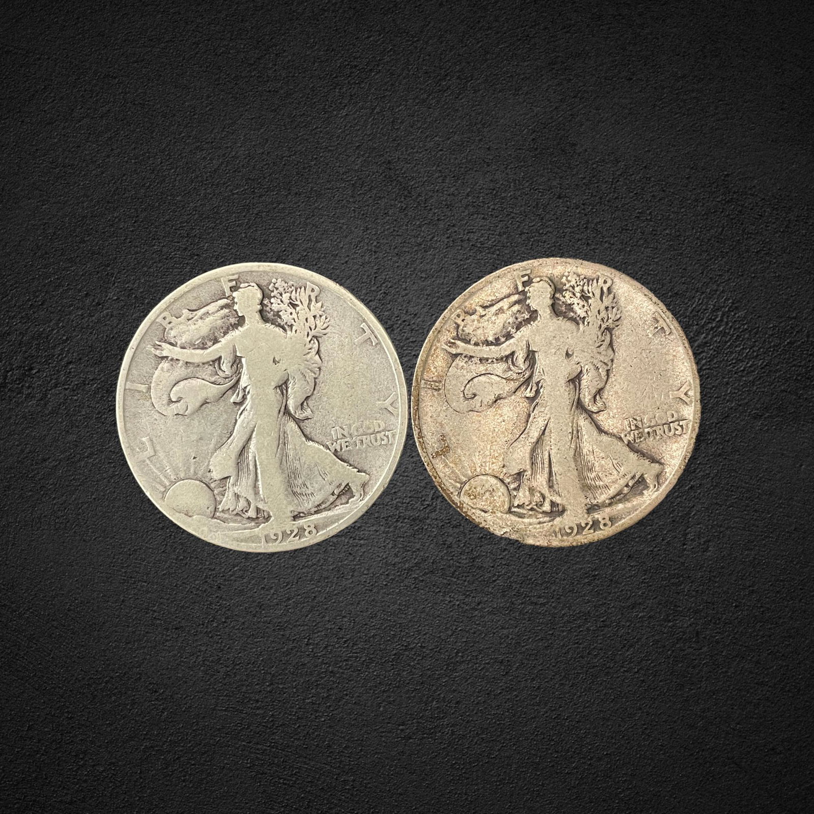 1928-S Walking Liberty Half Dollar Silver Coins (1 of 2)
