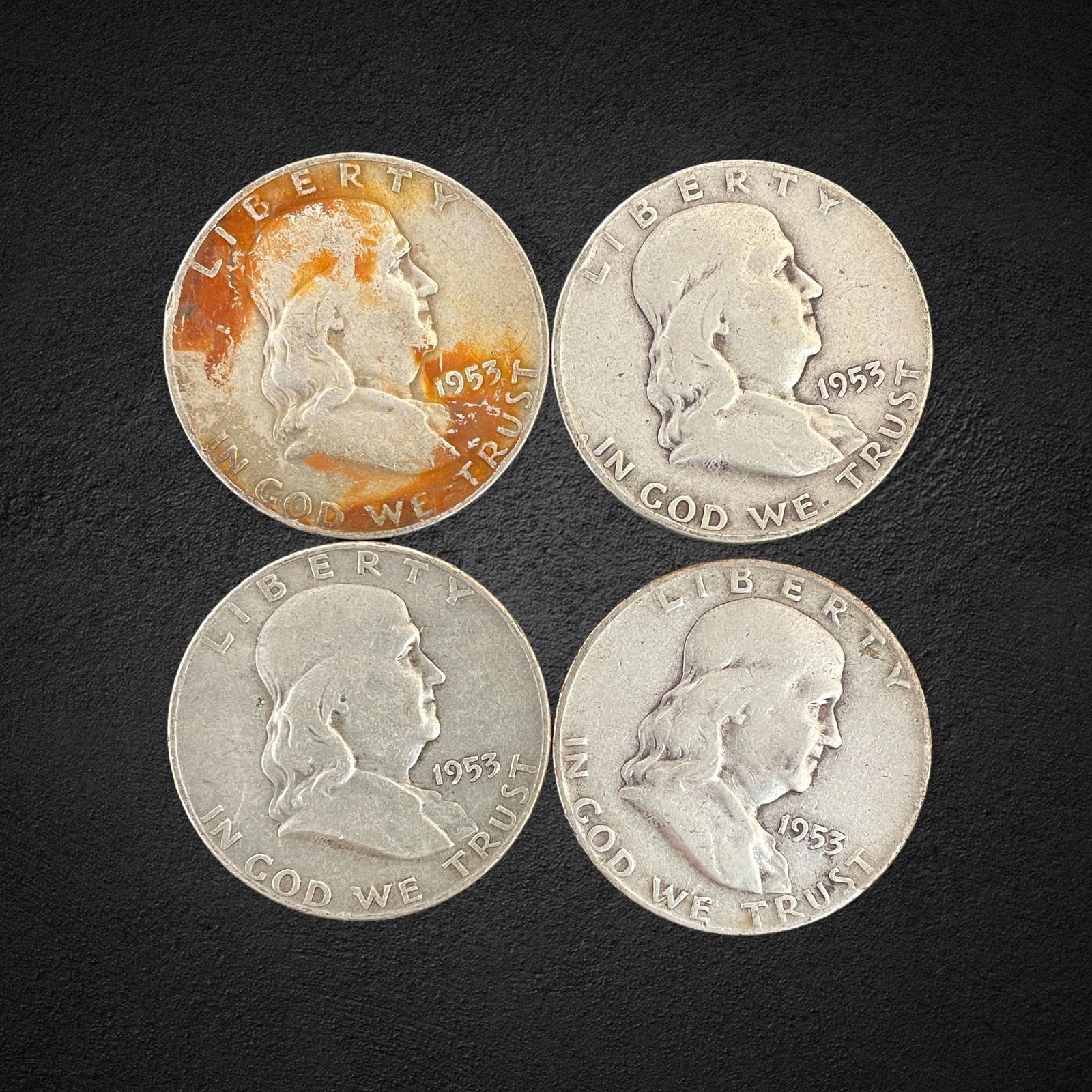 1953-D Franklin Half Dollar Coins (1 of 2)